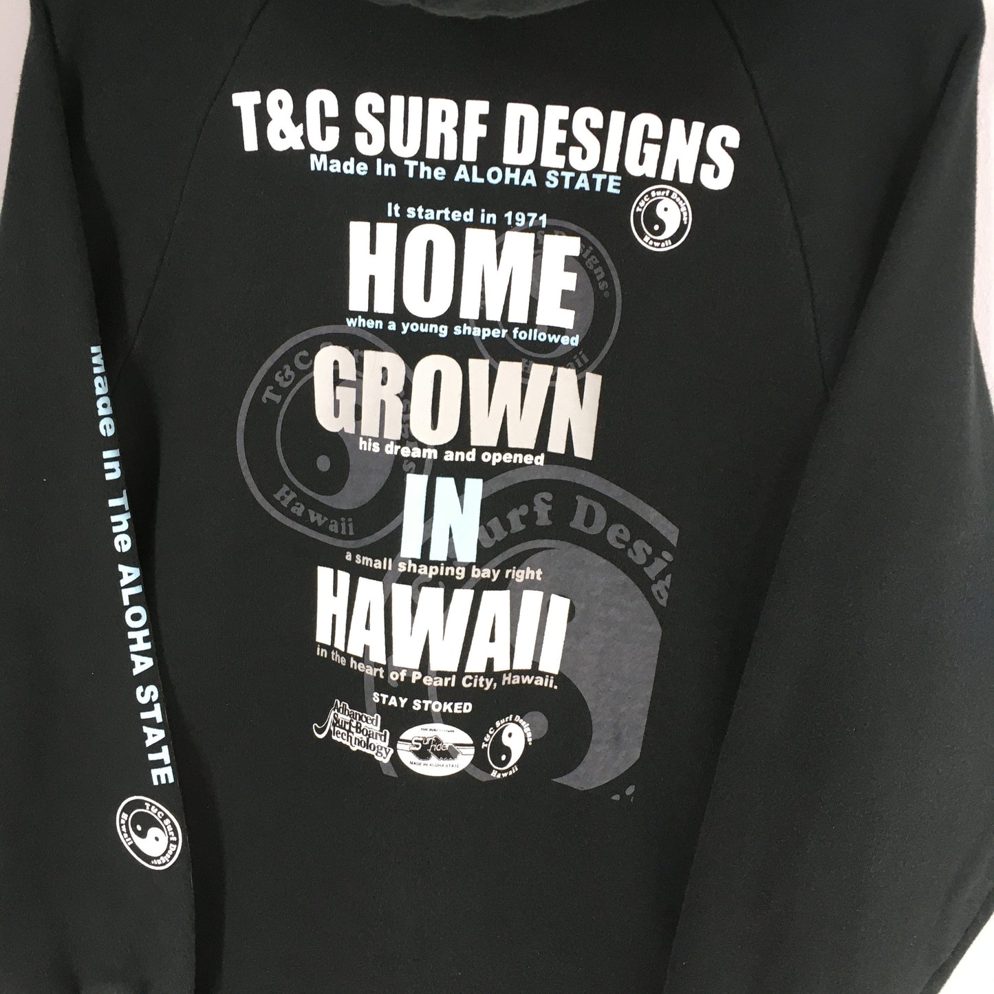 T&C Surf Designs Sweatshirt Hoodie Black Medium