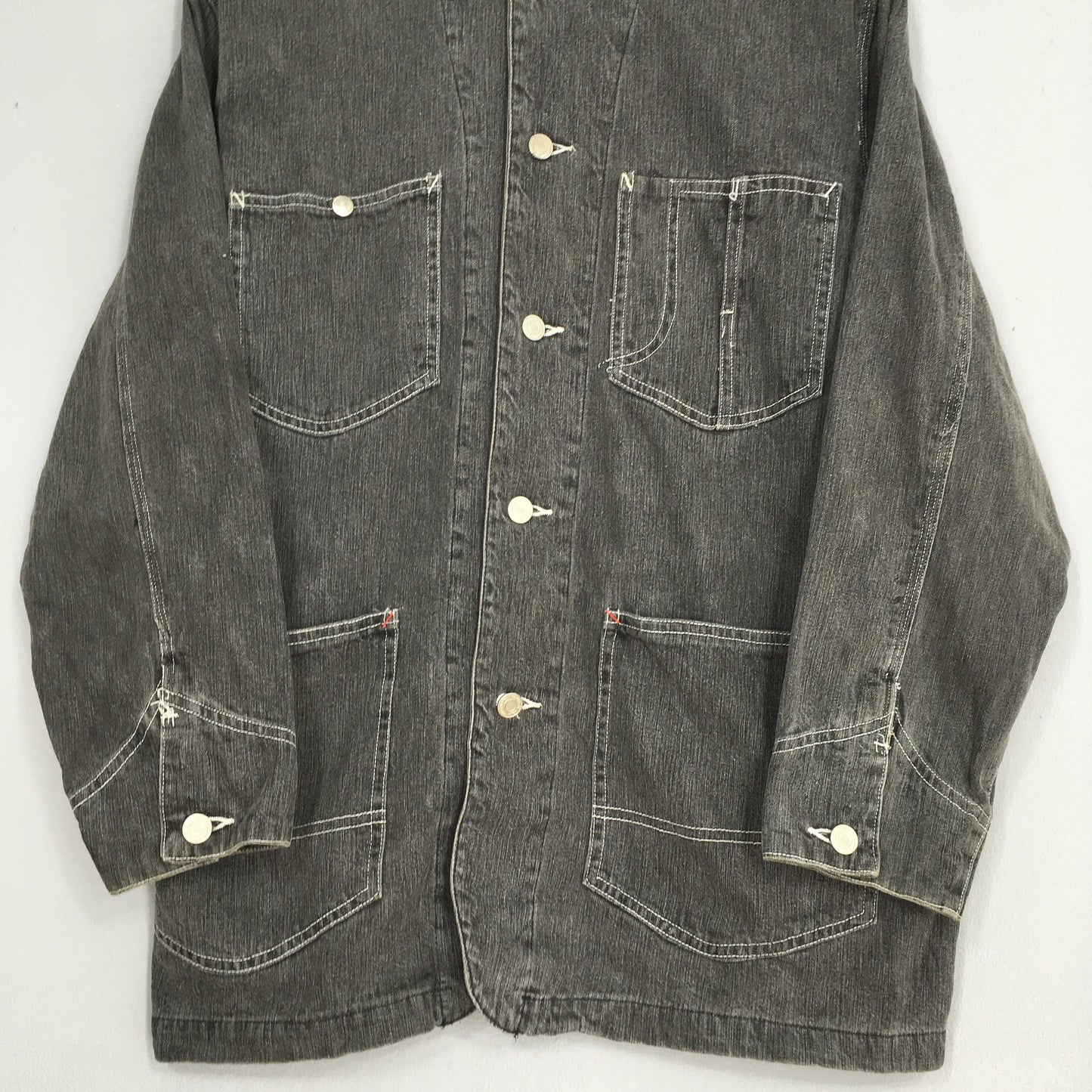 Denim Workers Black Jeans Jacket Medium