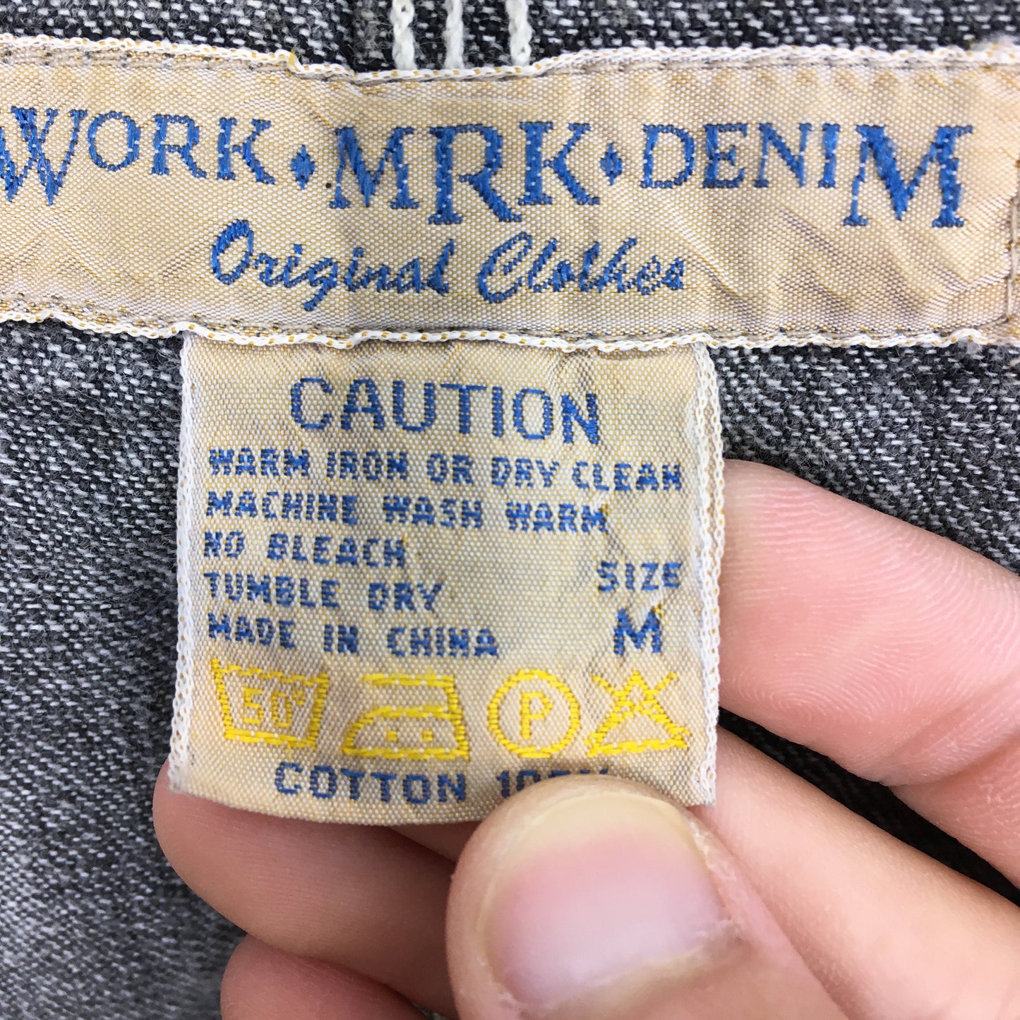 Denim Workers Black Jeans Jacket Medium