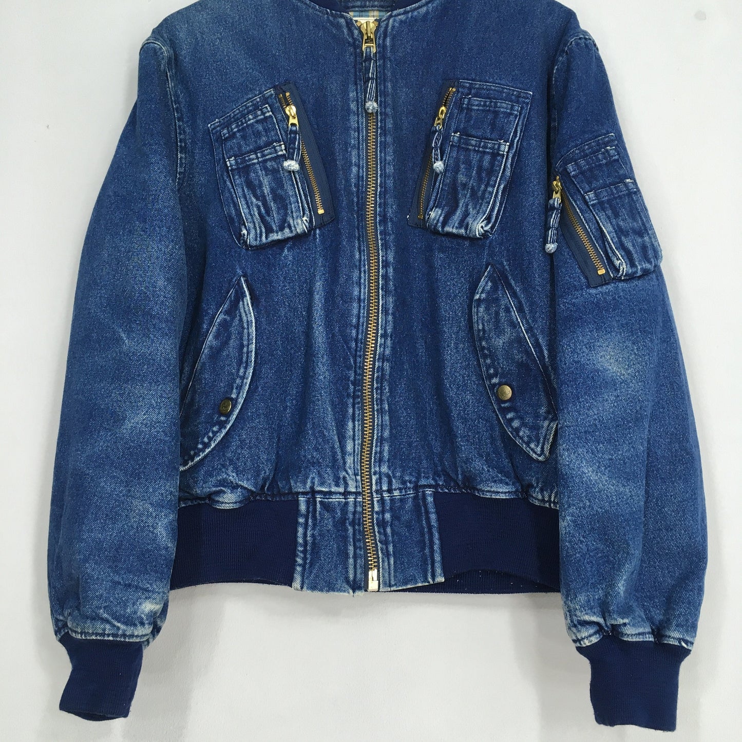 Karl Helmut Bomber Denim Jacket Large