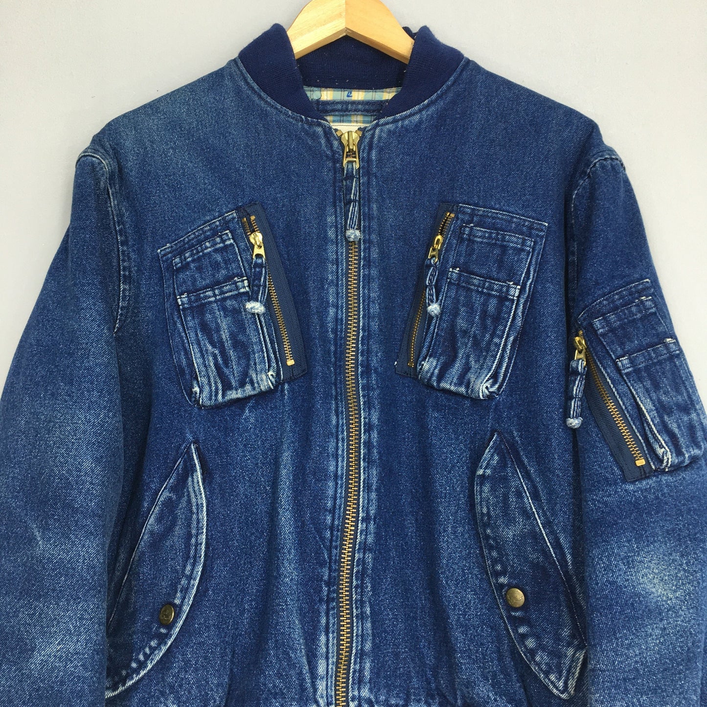 Karl Helmut Bomber Denim Jacket Large