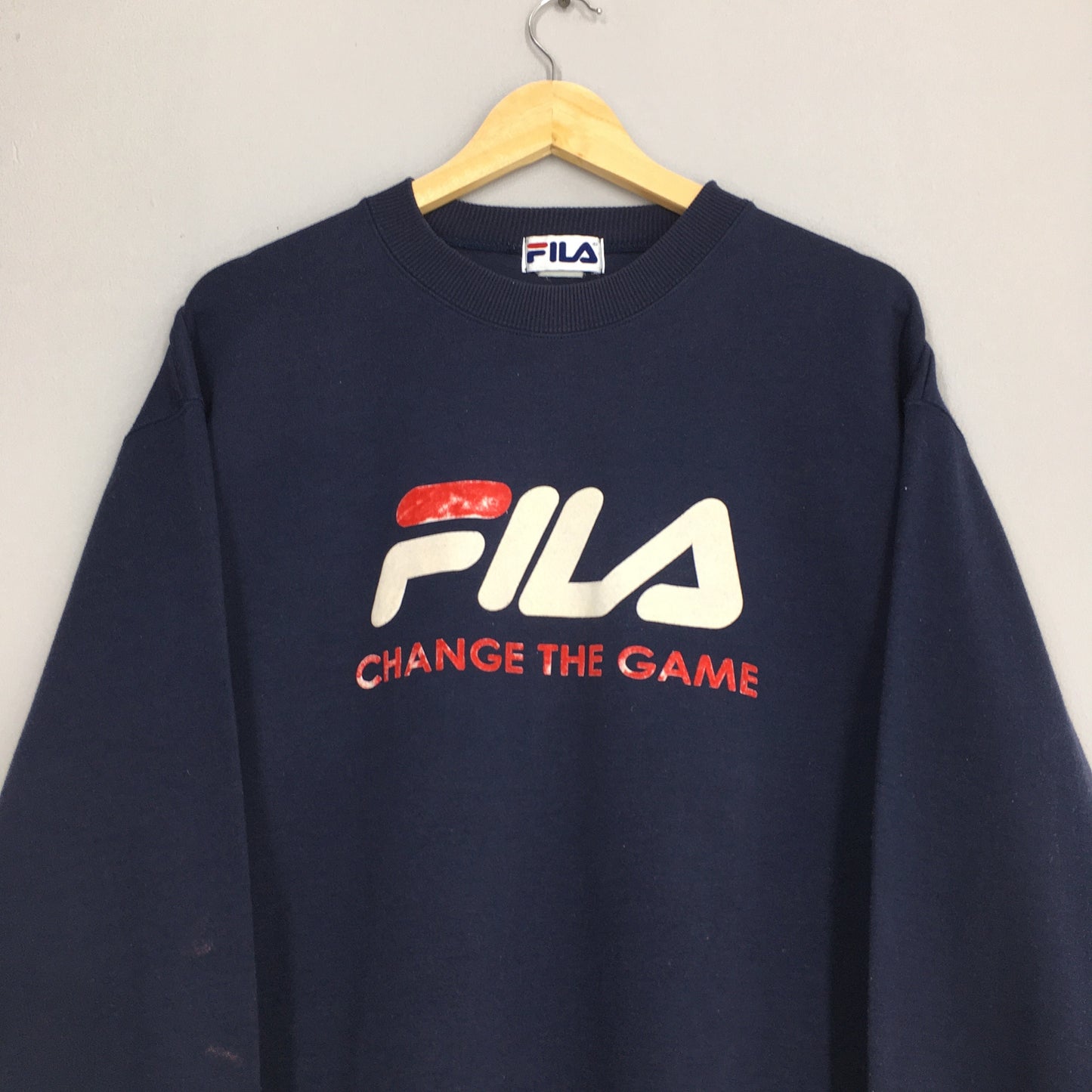 Fila Italia Pullover Sweatshirt Blue Xlarge