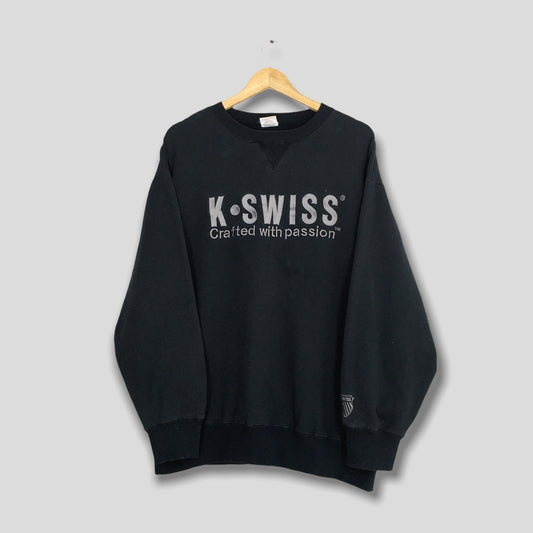 K Swiss Sports Sweatshirt Black Xlarge