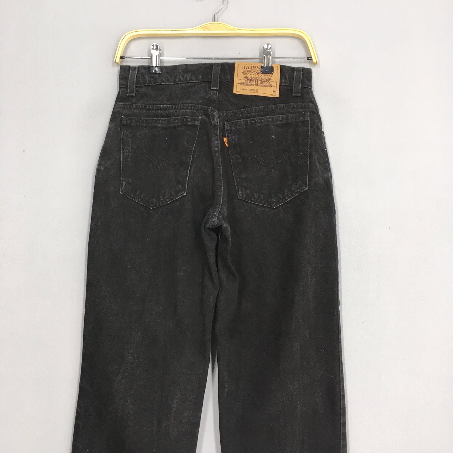 Levis 950 Black Jeans Tapered Leg Denim Size 28x31