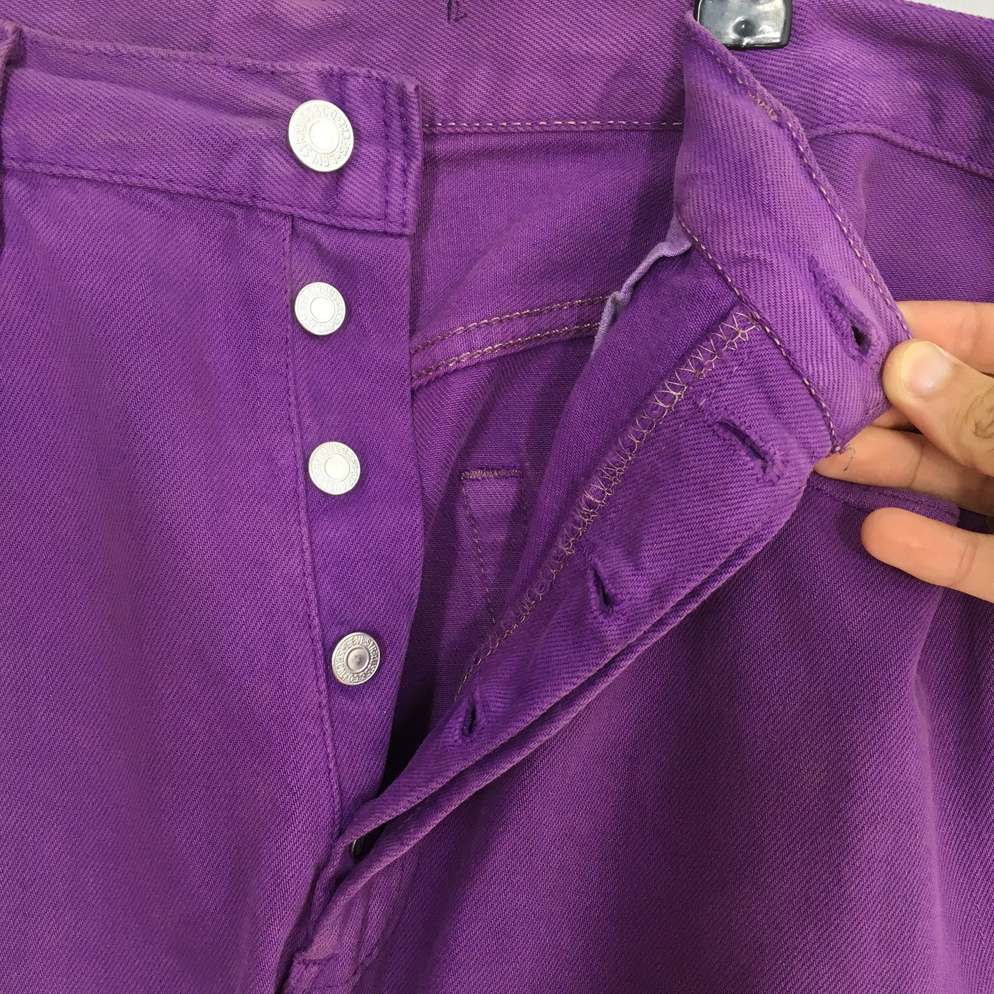 Levi's 501 Purple Overdyed Jeans Size 34x32