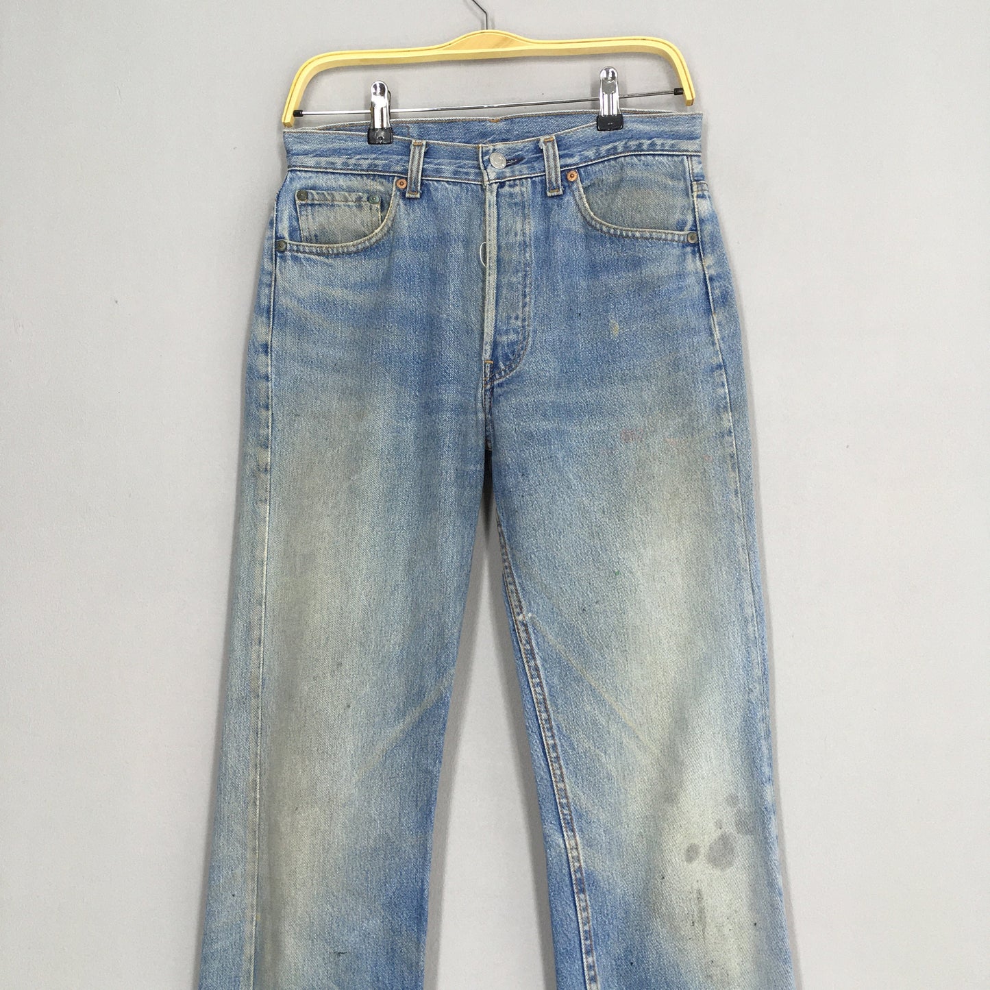 Levi's 501 Faded Blue Faded Dirty Jeans Size 29x31.5