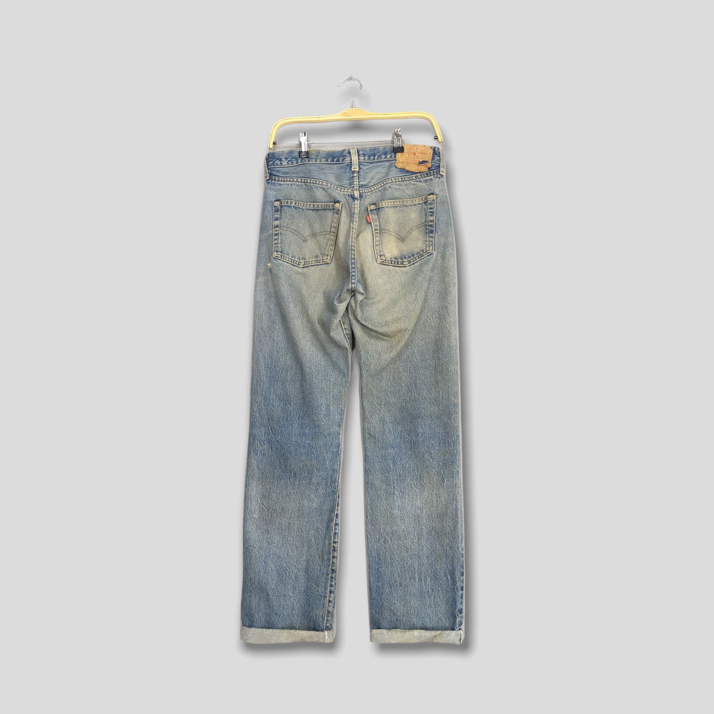 Levi's 501 Blue Faded Selvedge Jeans Size 31x28.5