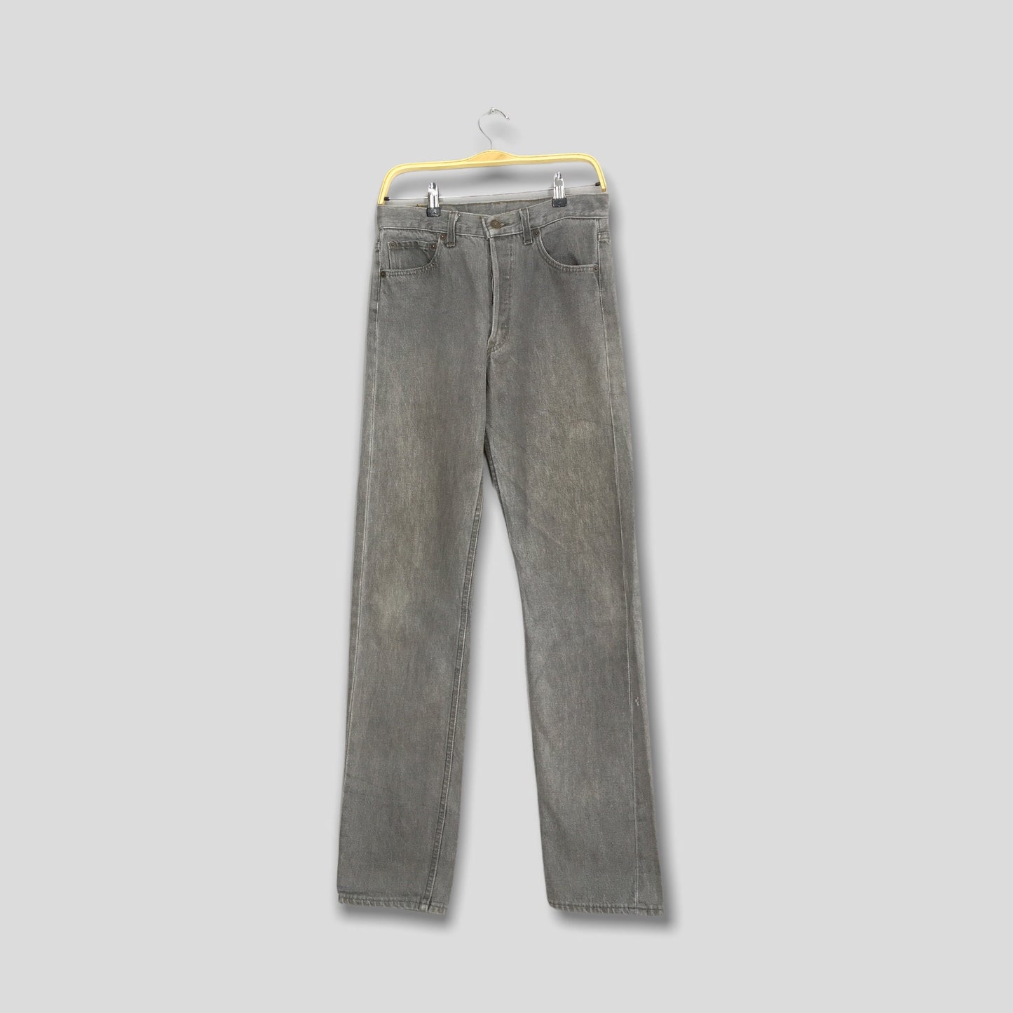 Levi's 501 Ash Grey Jeans Faded Dirty Denim Size 29x34