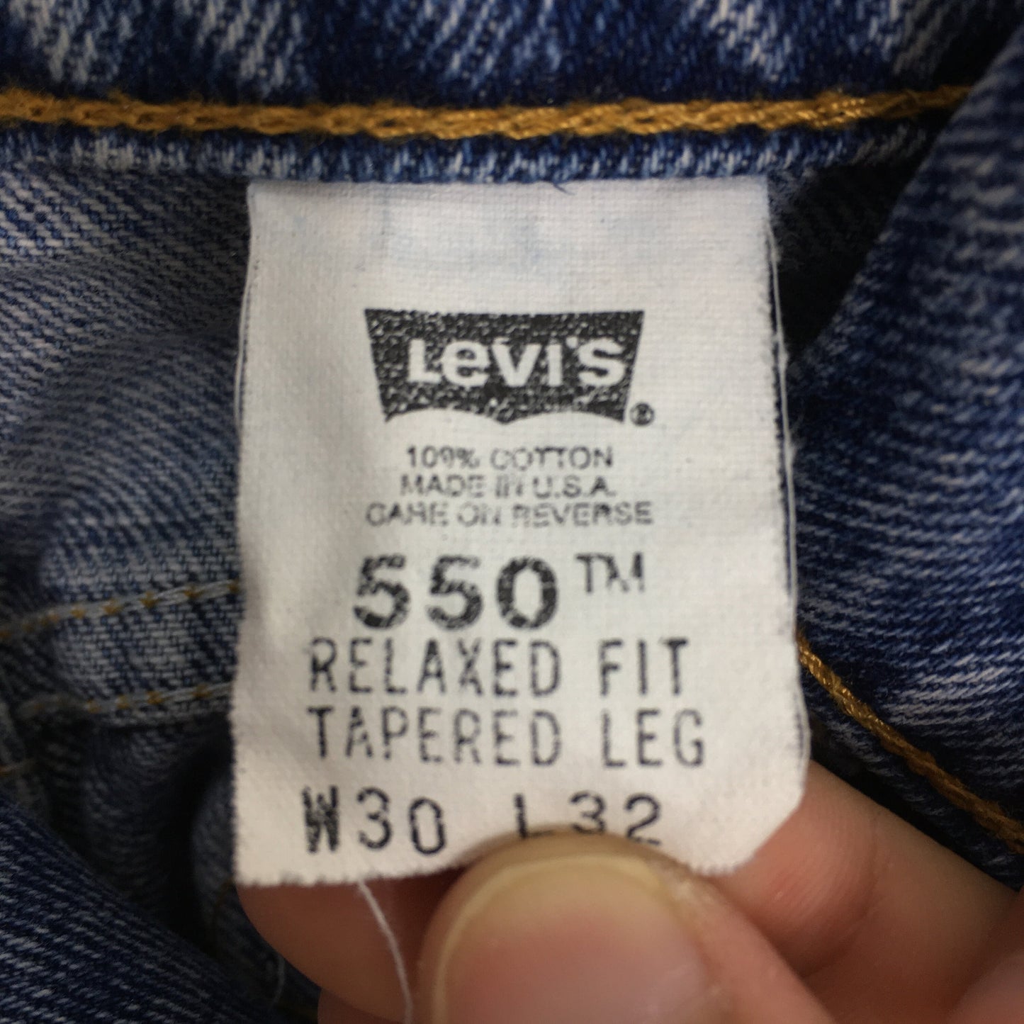 Levi's 550 Jeans Relaxed Fit Denim Size 28x32