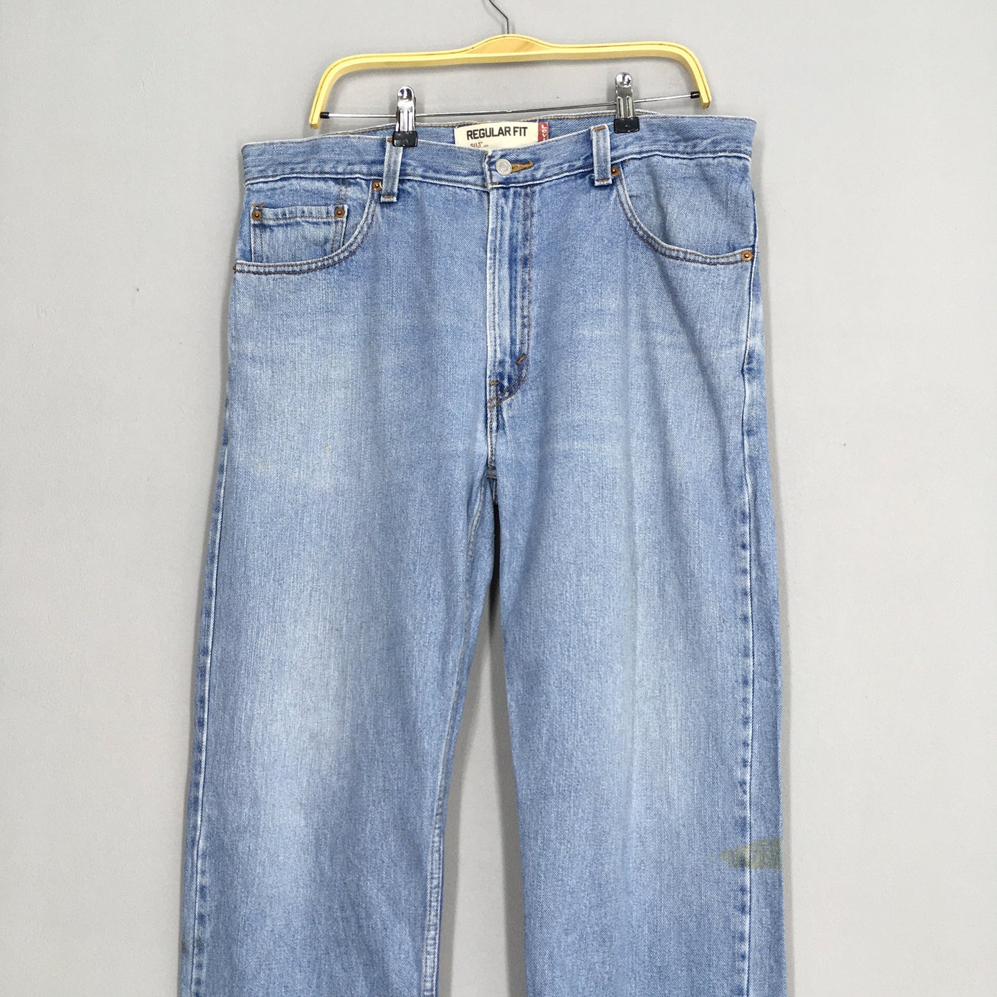 Levi's 505 Regular Fit Jeans High Rise Denim Size 38x33