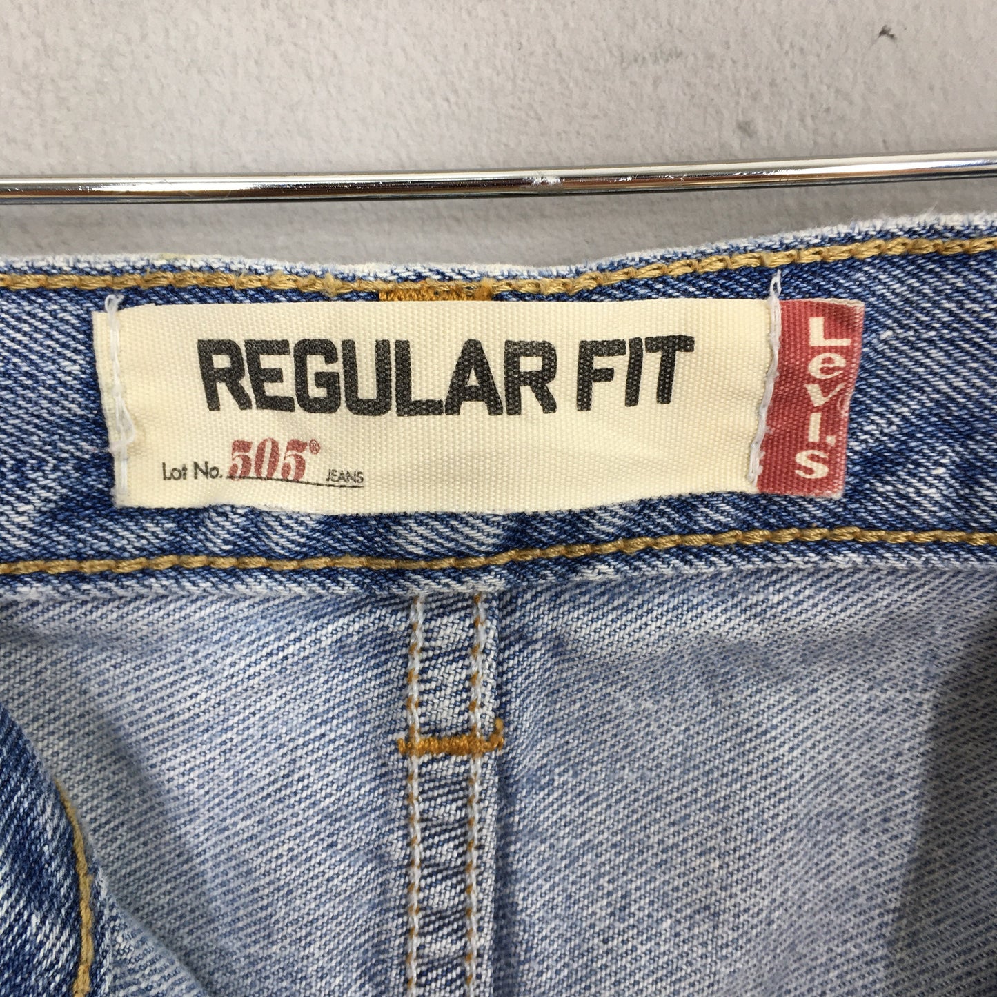 Levi's 505 Regular Fit Jeans High Rise Denim Size 38x33