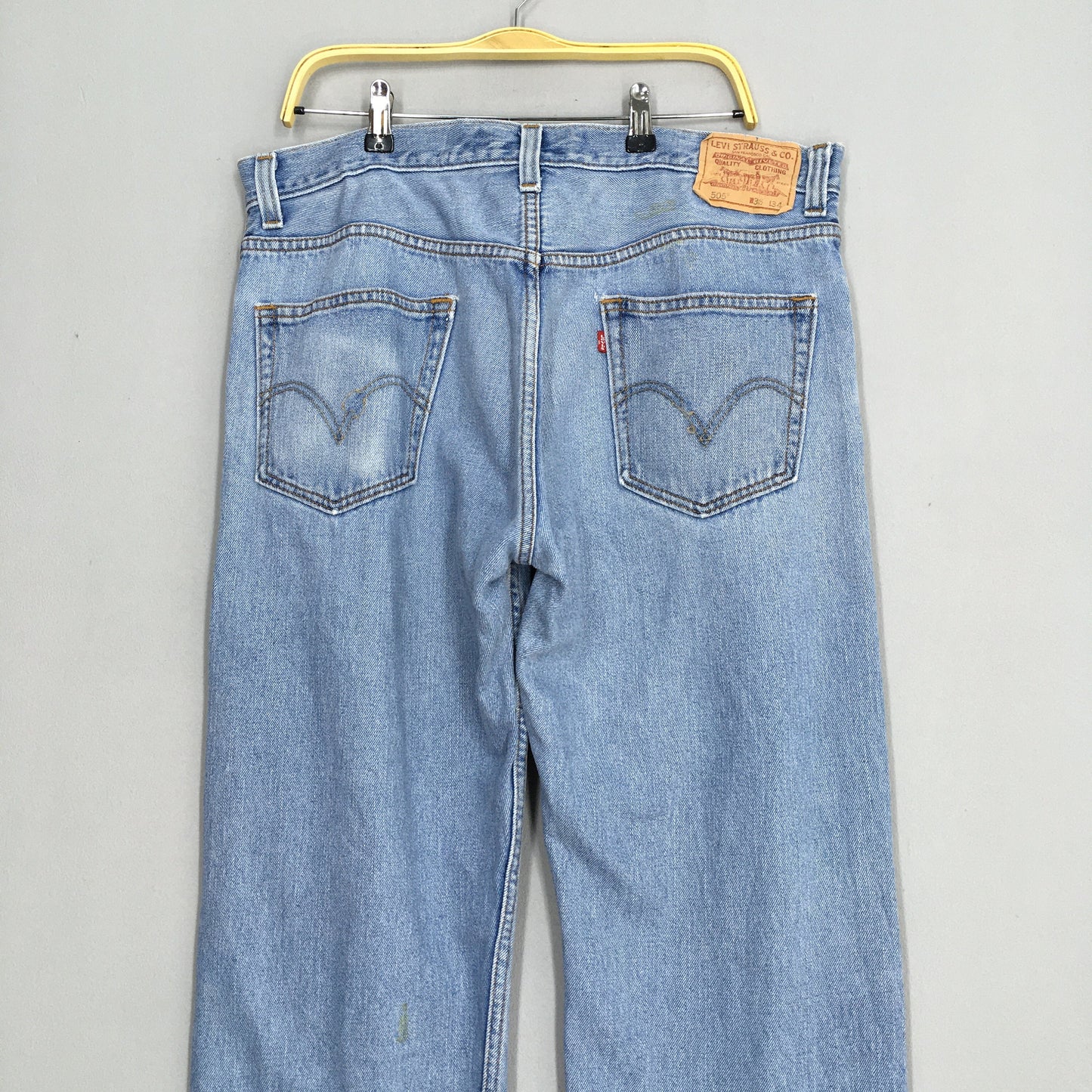 Levi's 505 Regular Fit Jeans High Rise Denim Size 38x33