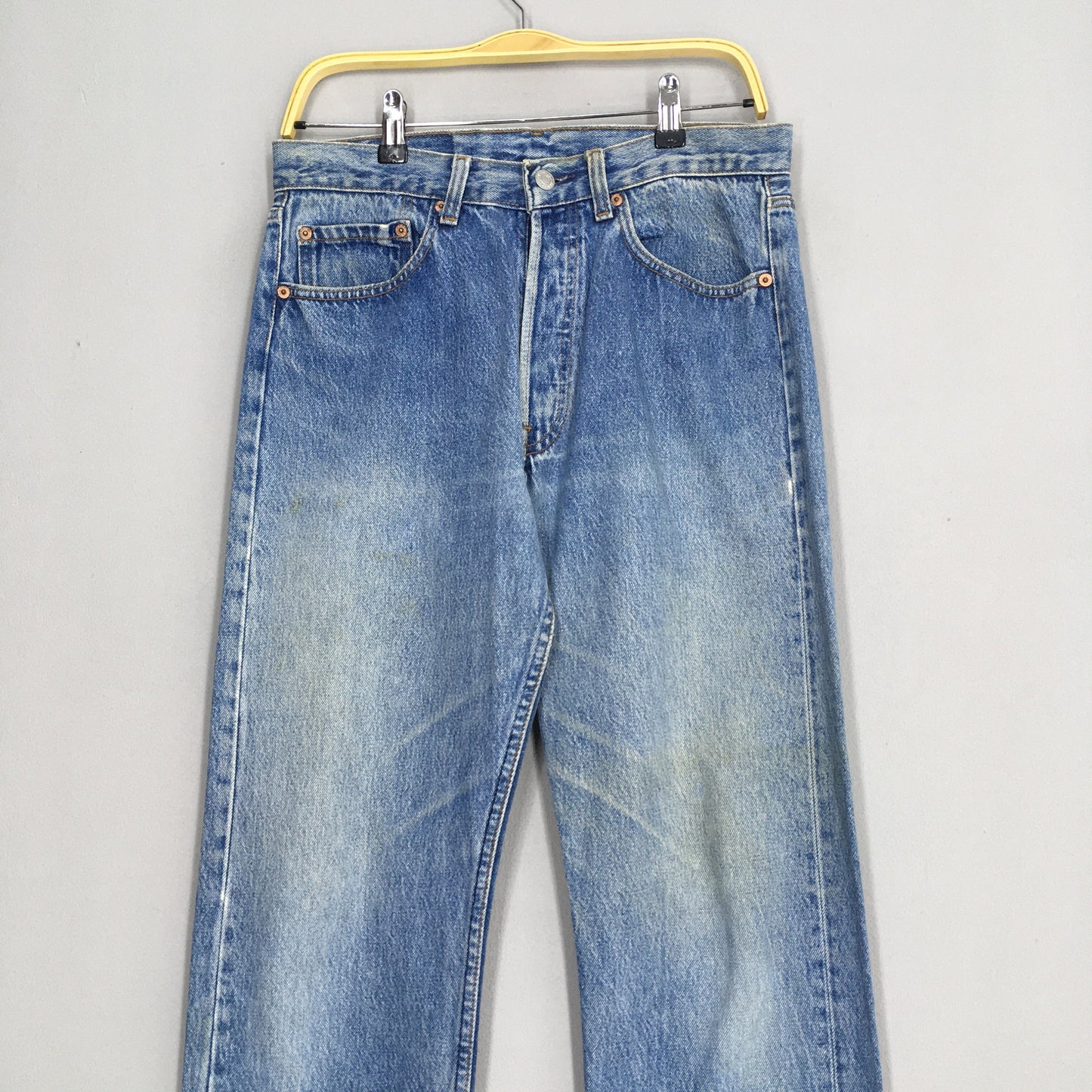 Levi's 501 Blue Faded Dirty Stone Washed Jeans 30x31