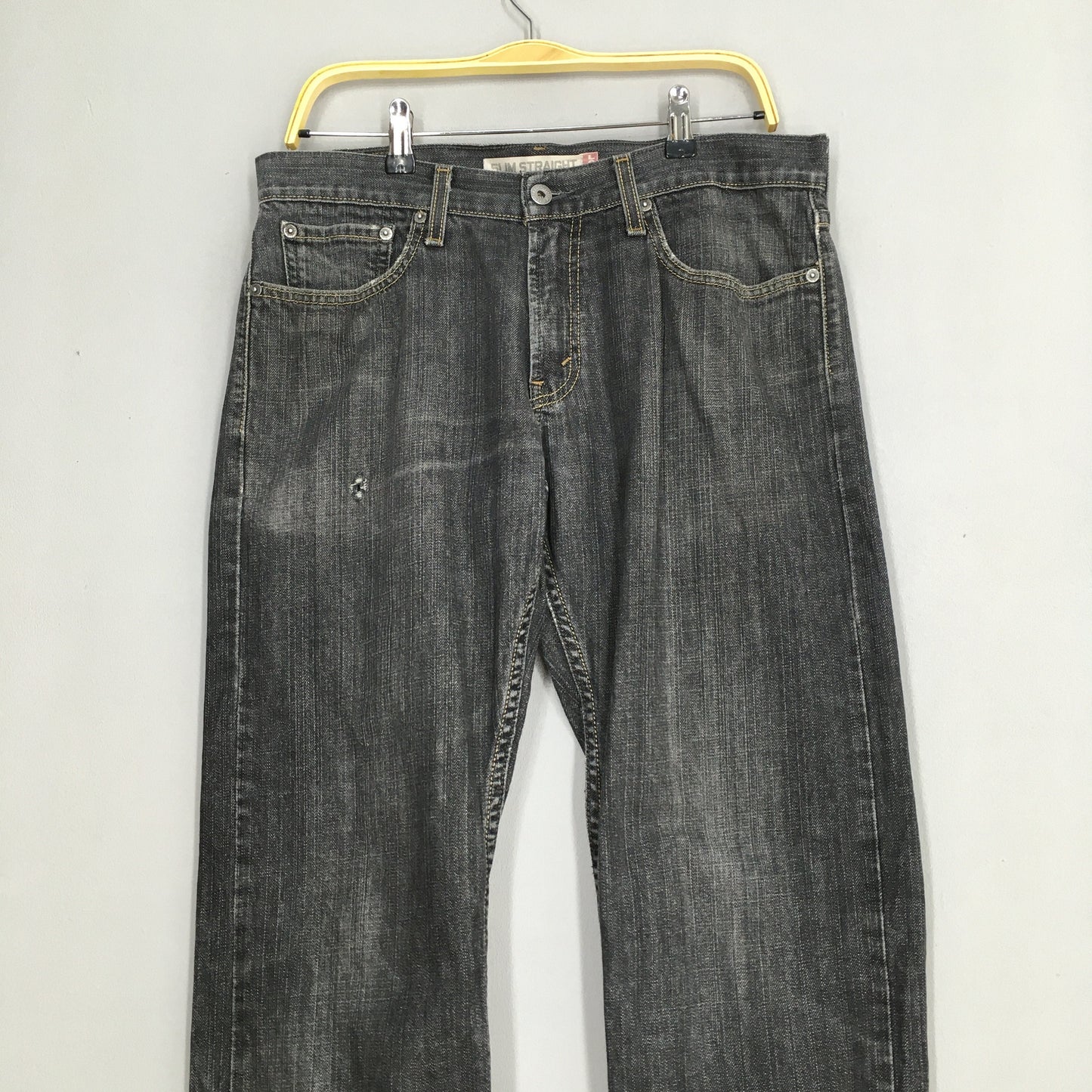 Levi's 514 Slim Straight Faded Black Jeans Size 34x31