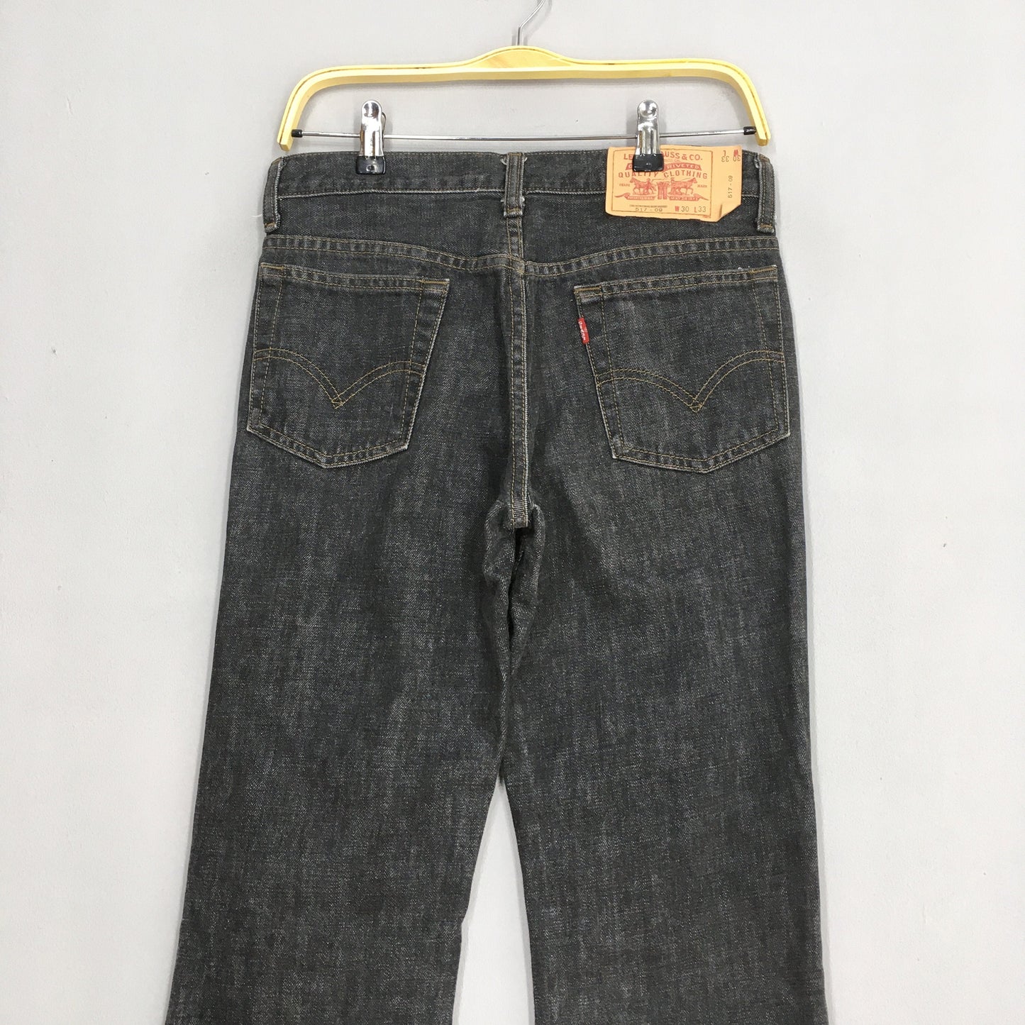 Levi's 517 Black Bootcut Light Washed Jeans Size 30x32