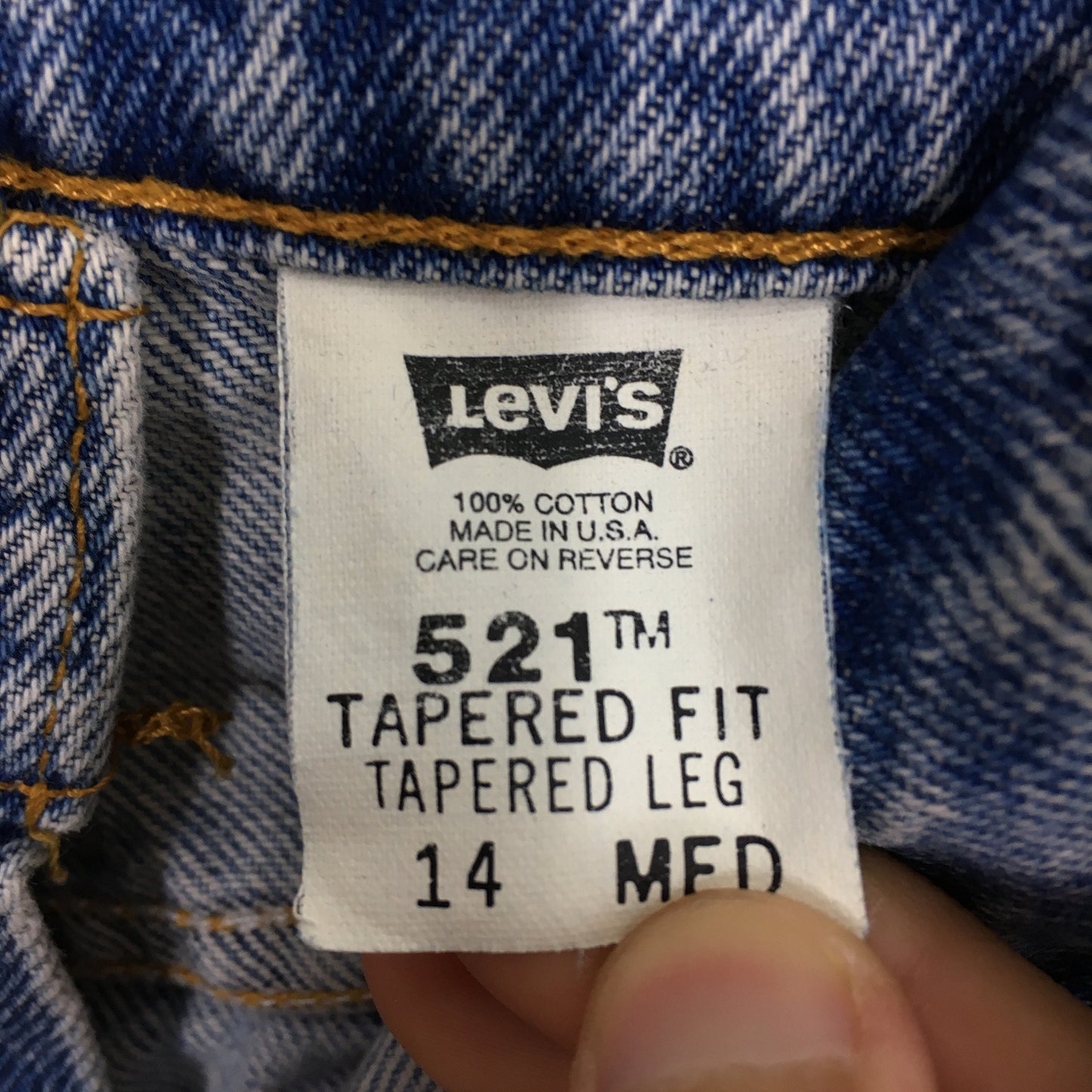 Levi's 521 Tapered Fit Light Washed Jeans Size 31x32