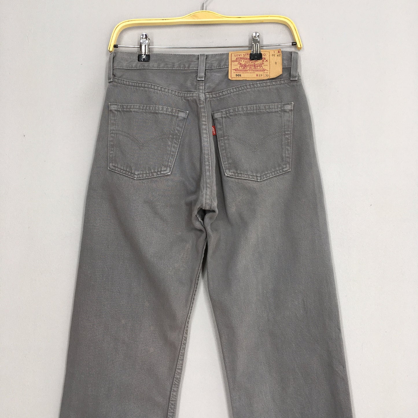 Levi's 501 Grey Overdyed Slim Fit Jeans Size 28x32