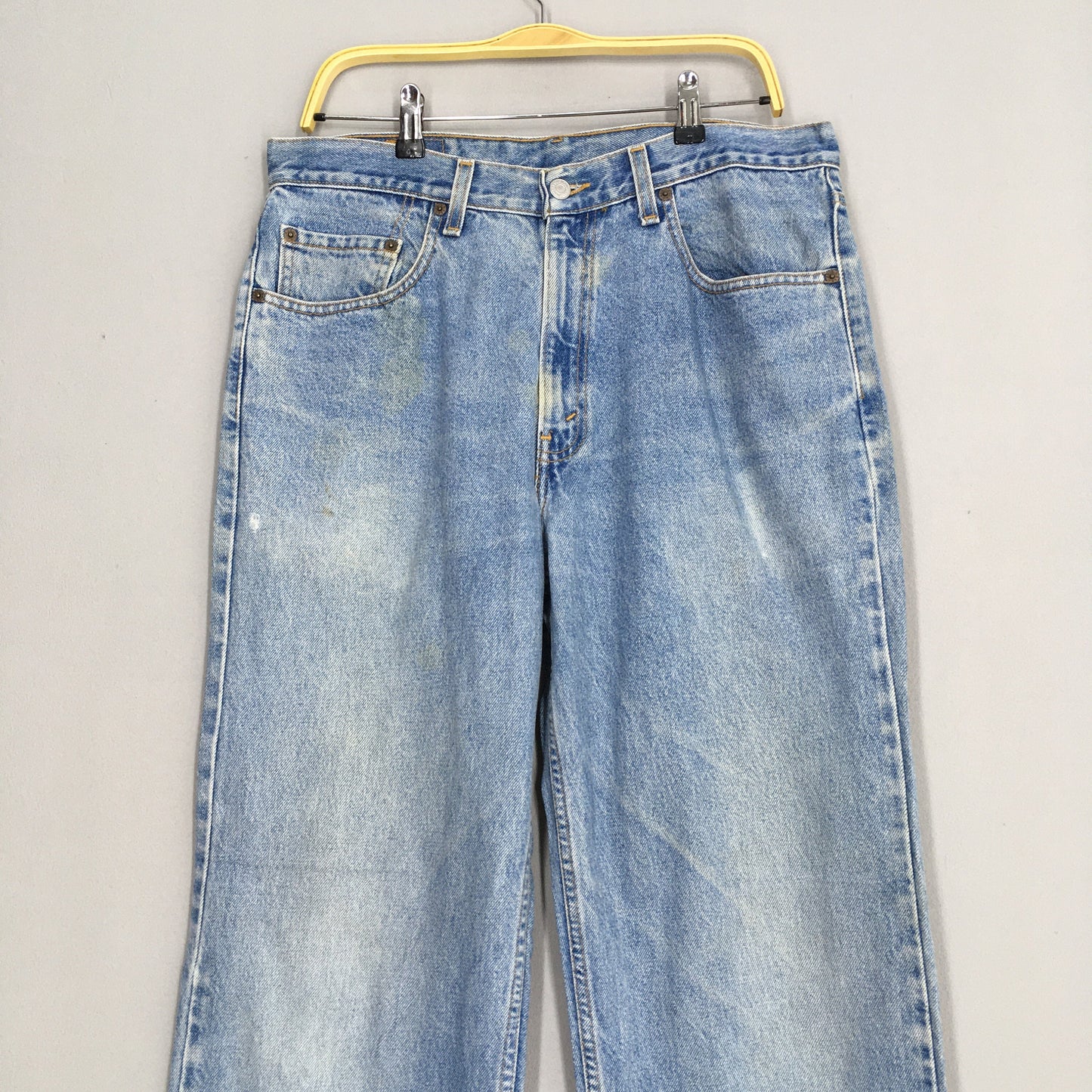 Levi's 505 Relaxed Fit Blue Stonewash Jeans Size 33x38