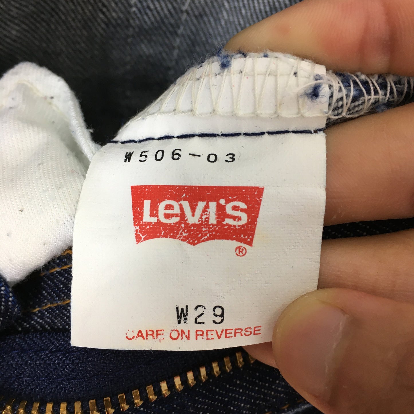 Levi's 506 Indigo Blue Slim Fit Jeans Size 28x31