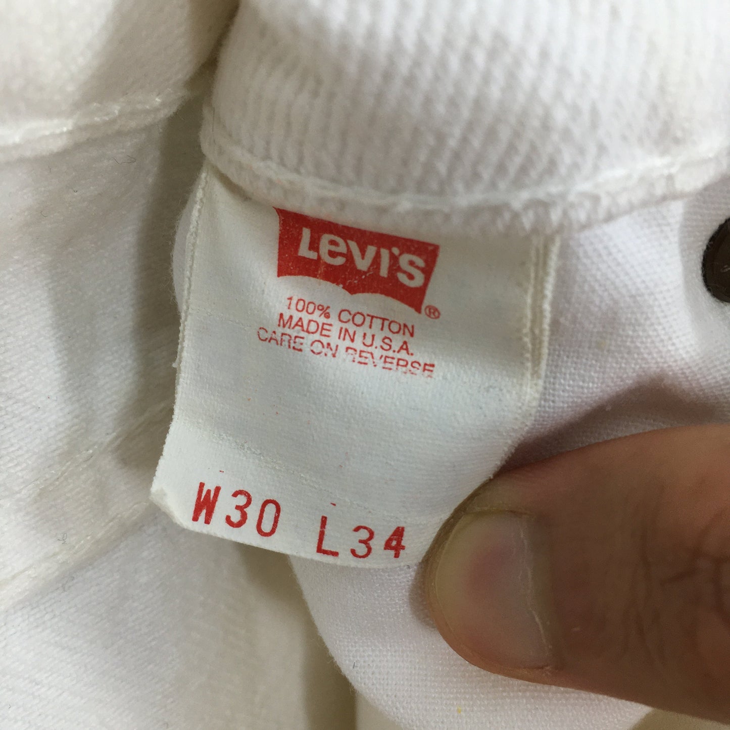 Levi's 510 White Zipper Jeans Size 28x29