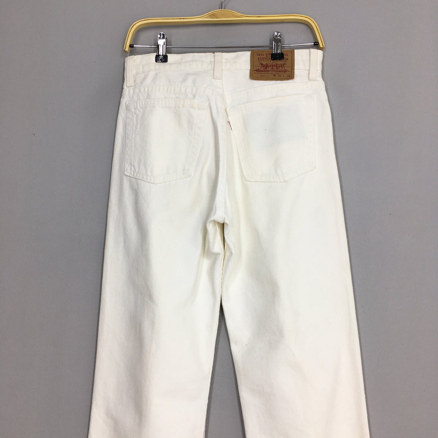 Levi's 510 White Zipper Jeans Size 28x29