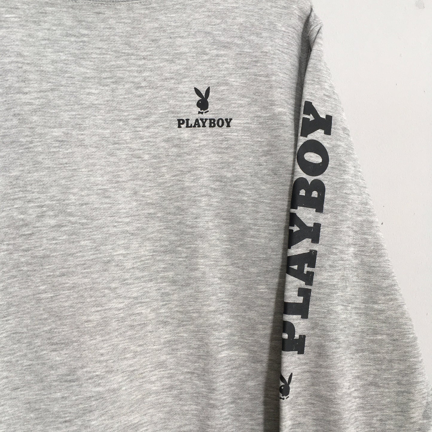 Playboy Bunny Sweatshirt Gray Medium