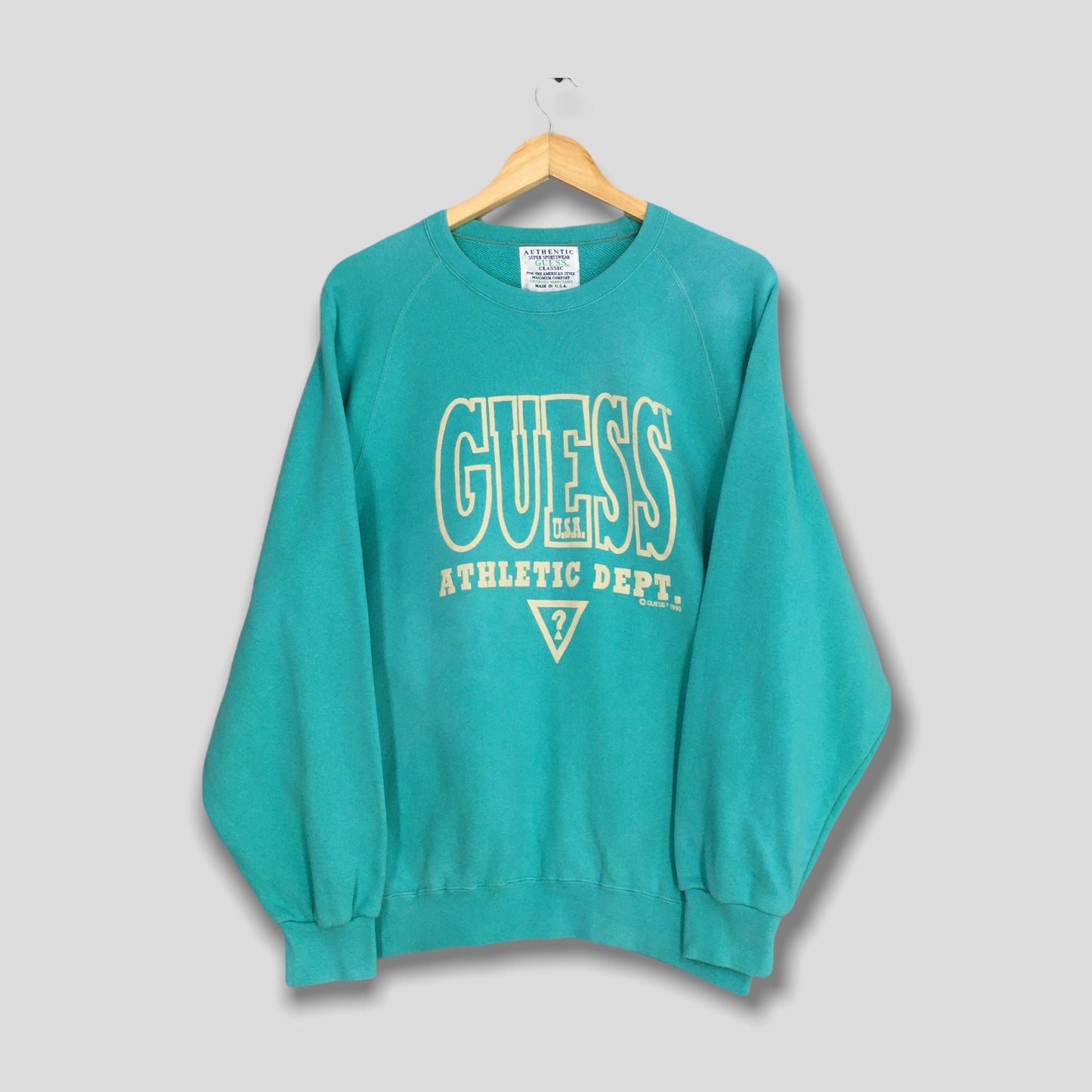 Guess Jeans Green Sweatshirt Large