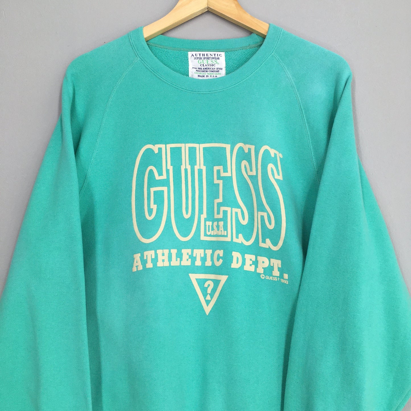 Guess Jeans Green Sweatshirt Large