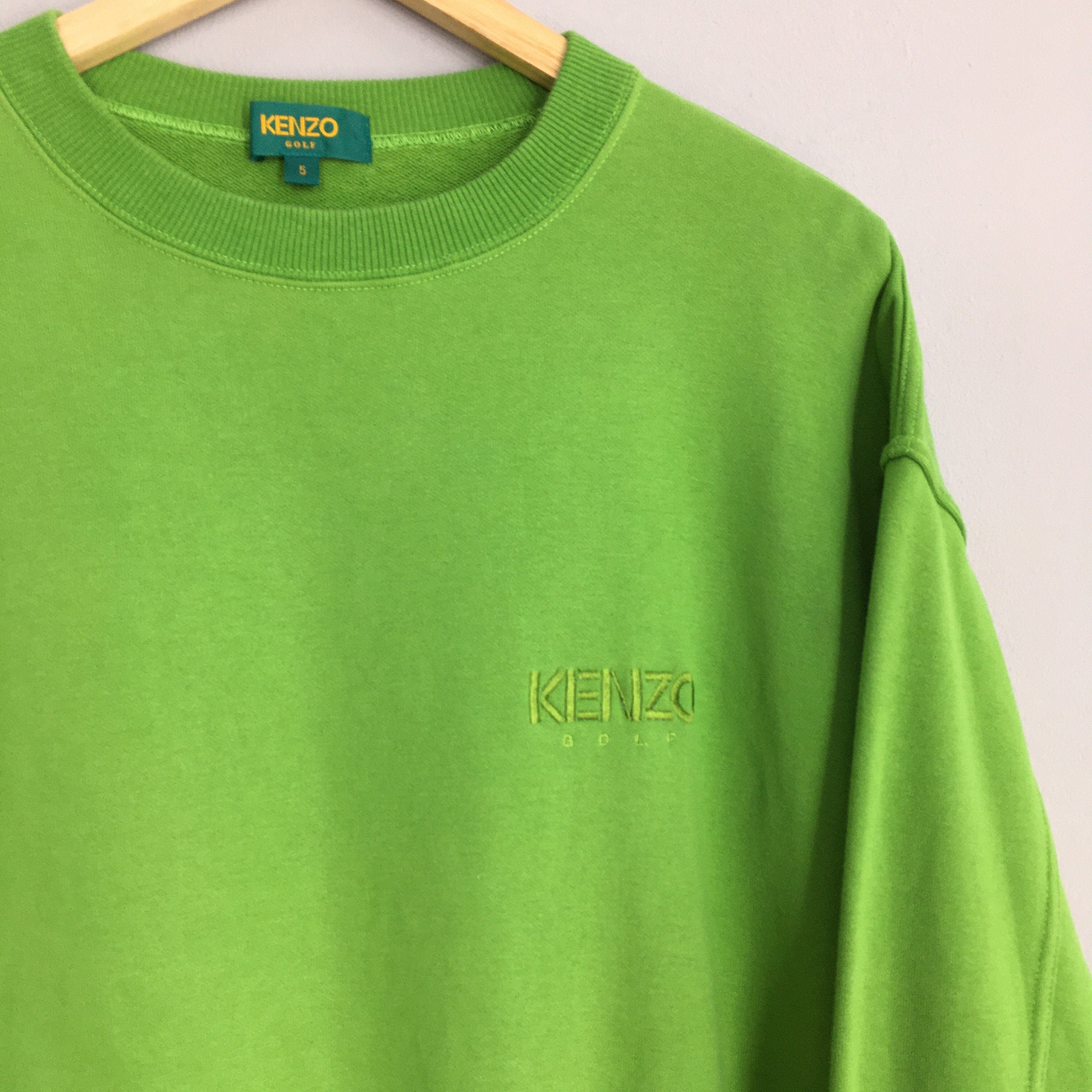 Kenzo Golf Embroidery Green Sweatshirt Large – axevin