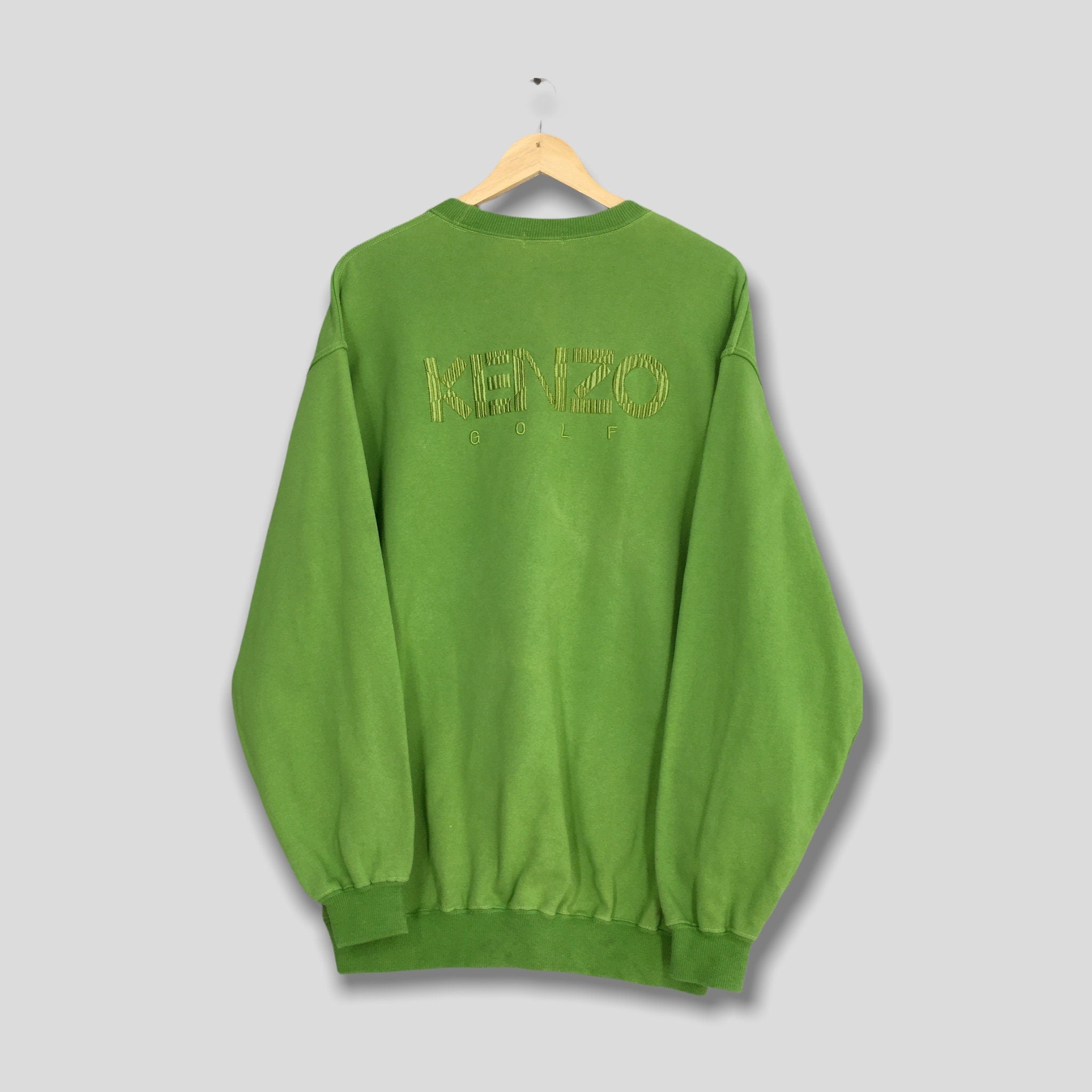 Kenzo Golf Embroidery Green Sweatshirt Large – axevin