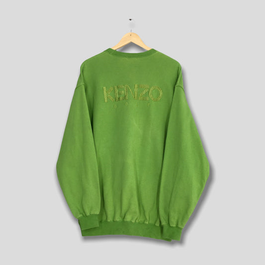 Kenzo Golf Embroidery Green Sweatshirt Large