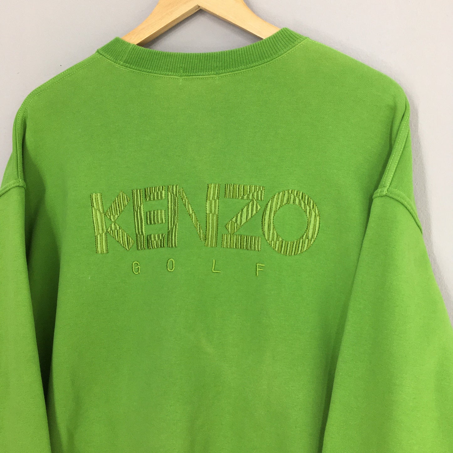 Kenzo Golf Embroidery Green Sweatshirt Large