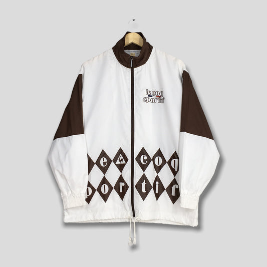 Le Coq Sportif White Light Jacket Large