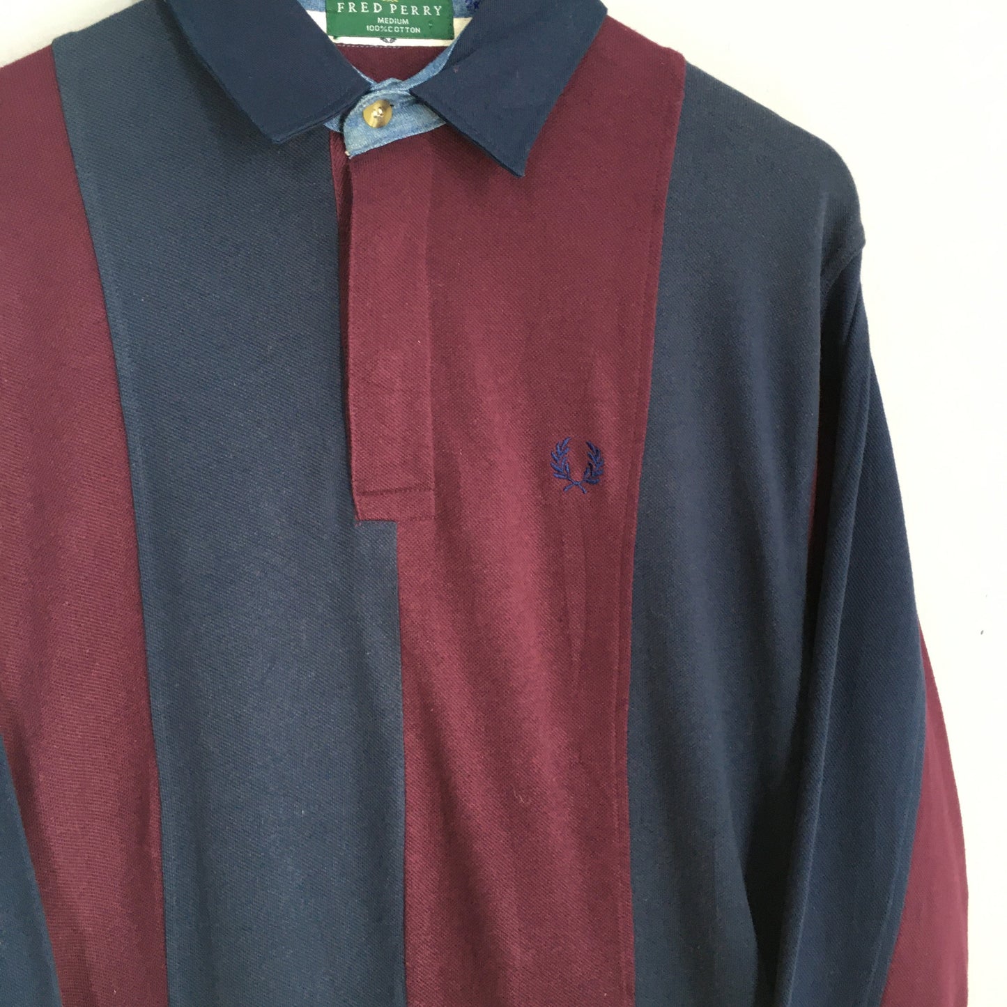 Fred Perry Stripes Polos Shirt Casual Medium