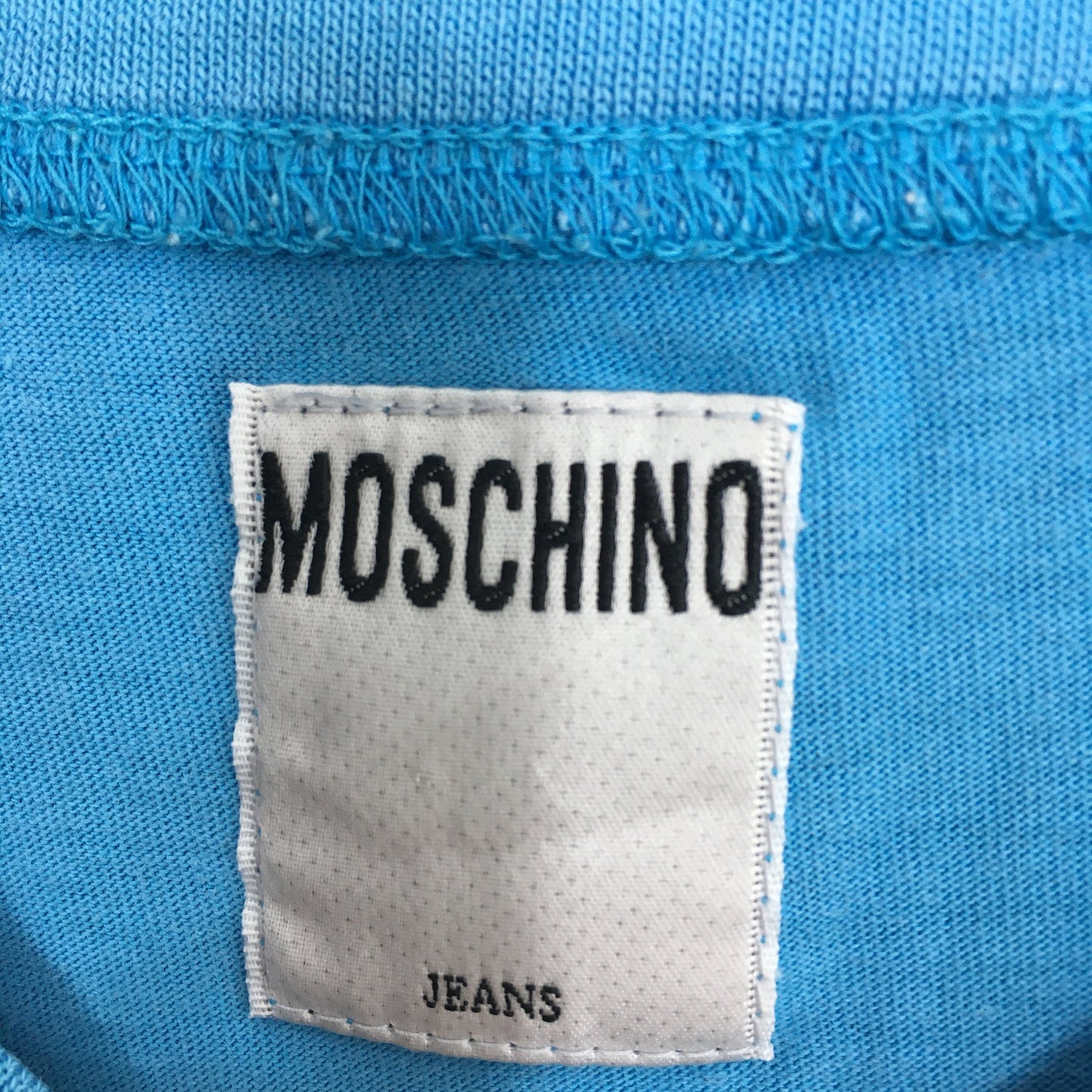 Moschino Italy Baroque Blue T shirt Medium