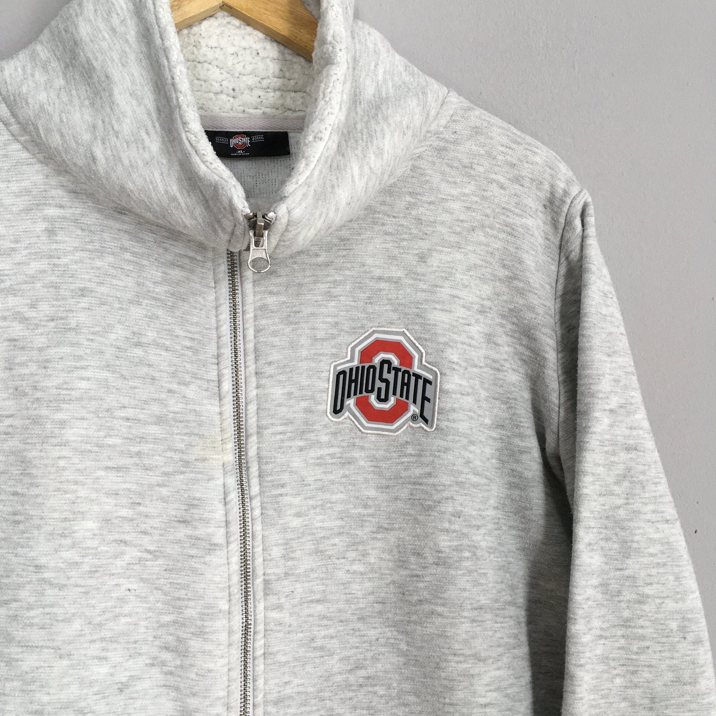 Ohio State Gray Zipper Sweatshirt Medium