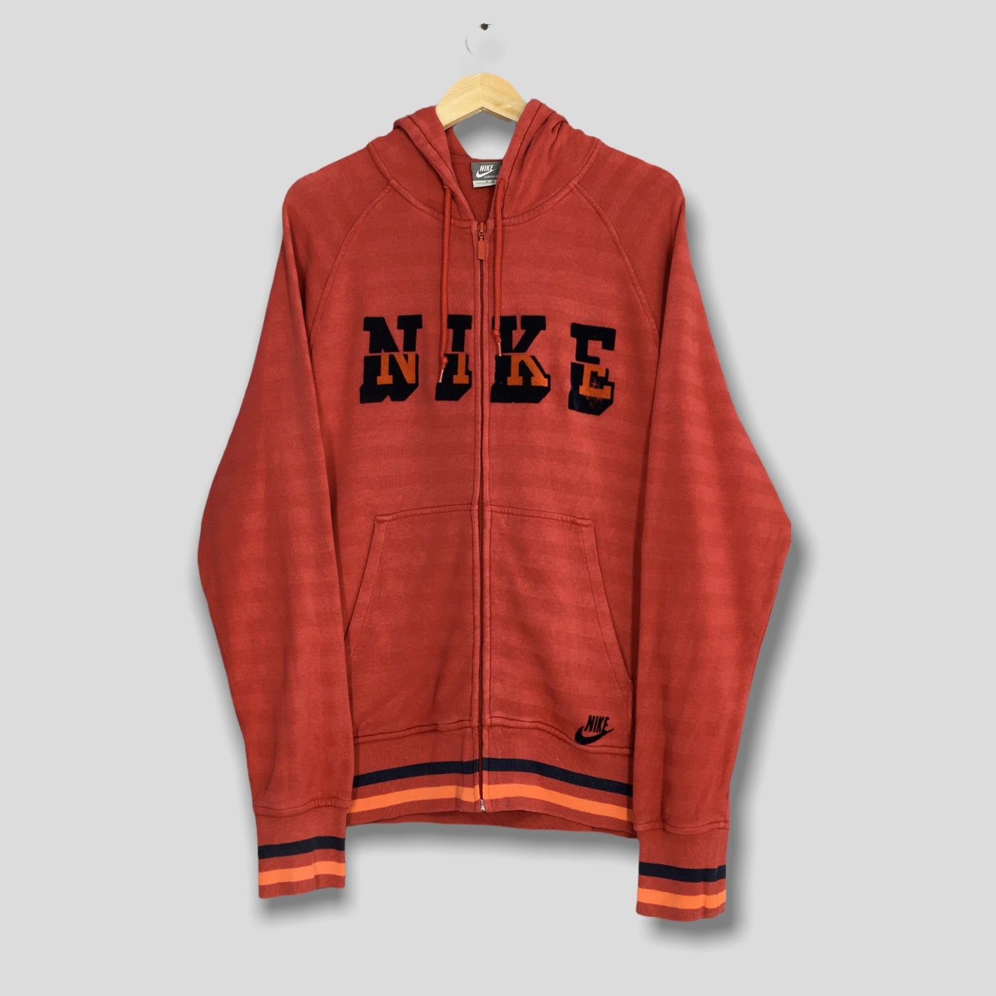 Nike Swoosh Zipper Hoodie Sweatshirt XLarge