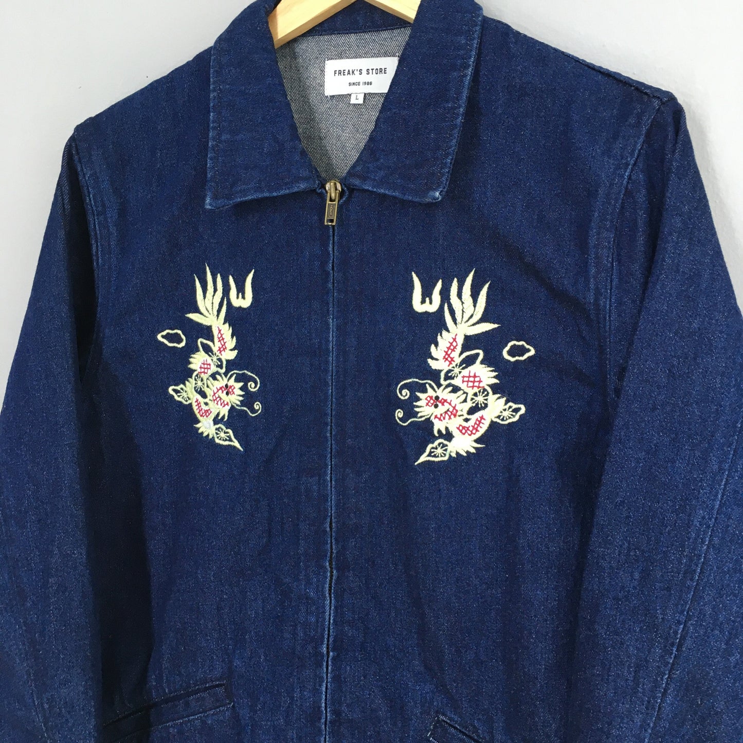 Sukajan Dragon Denim Jacket Large