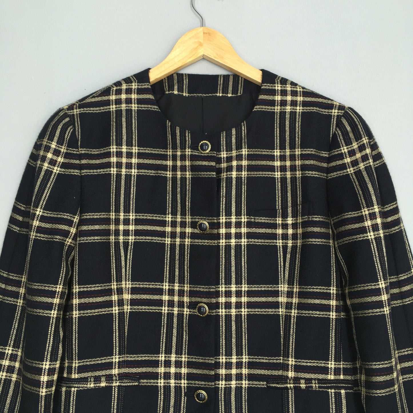 Burberrys Blouson Checkered Coat Women Small