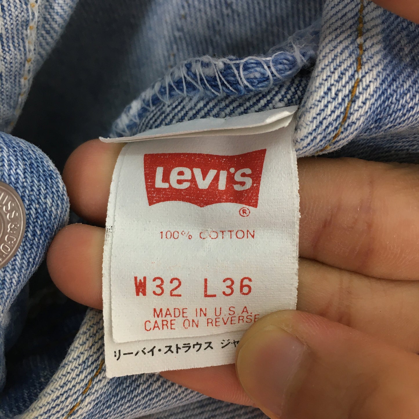 Levi's 501 Light Blue Stone Washed Denim Size 30x33