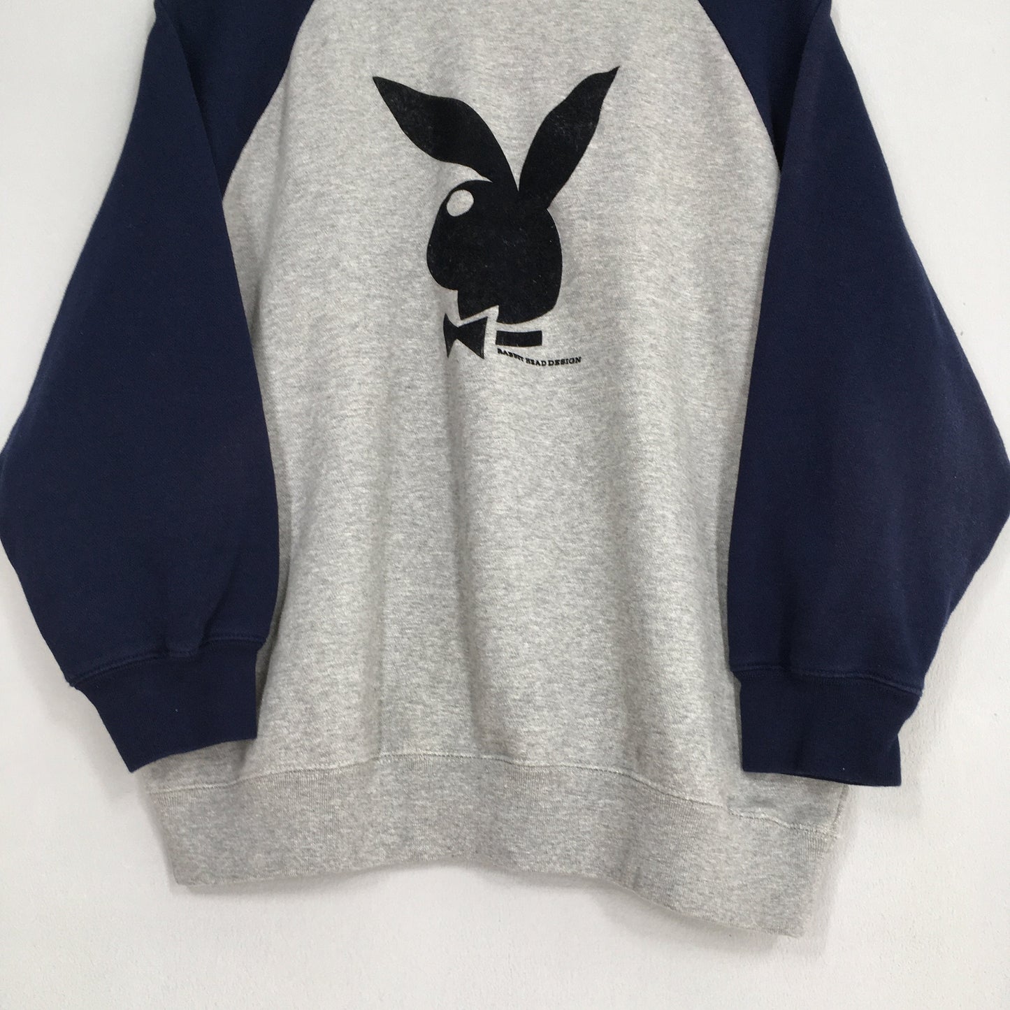 Playboy Bunny Raglan Sweatshirt Women Large