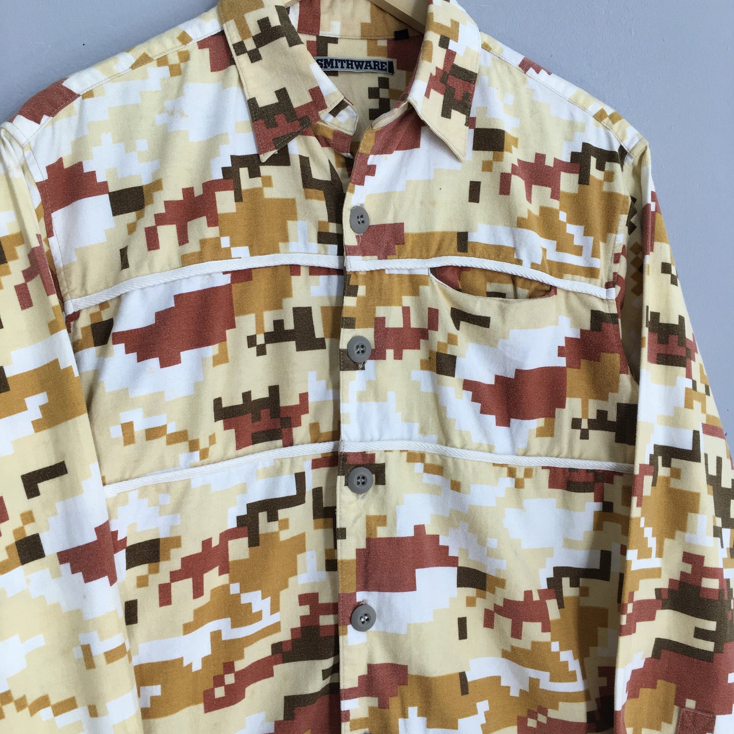 Button Up Tribal Native Aztec Navajo Oxfords Shirt