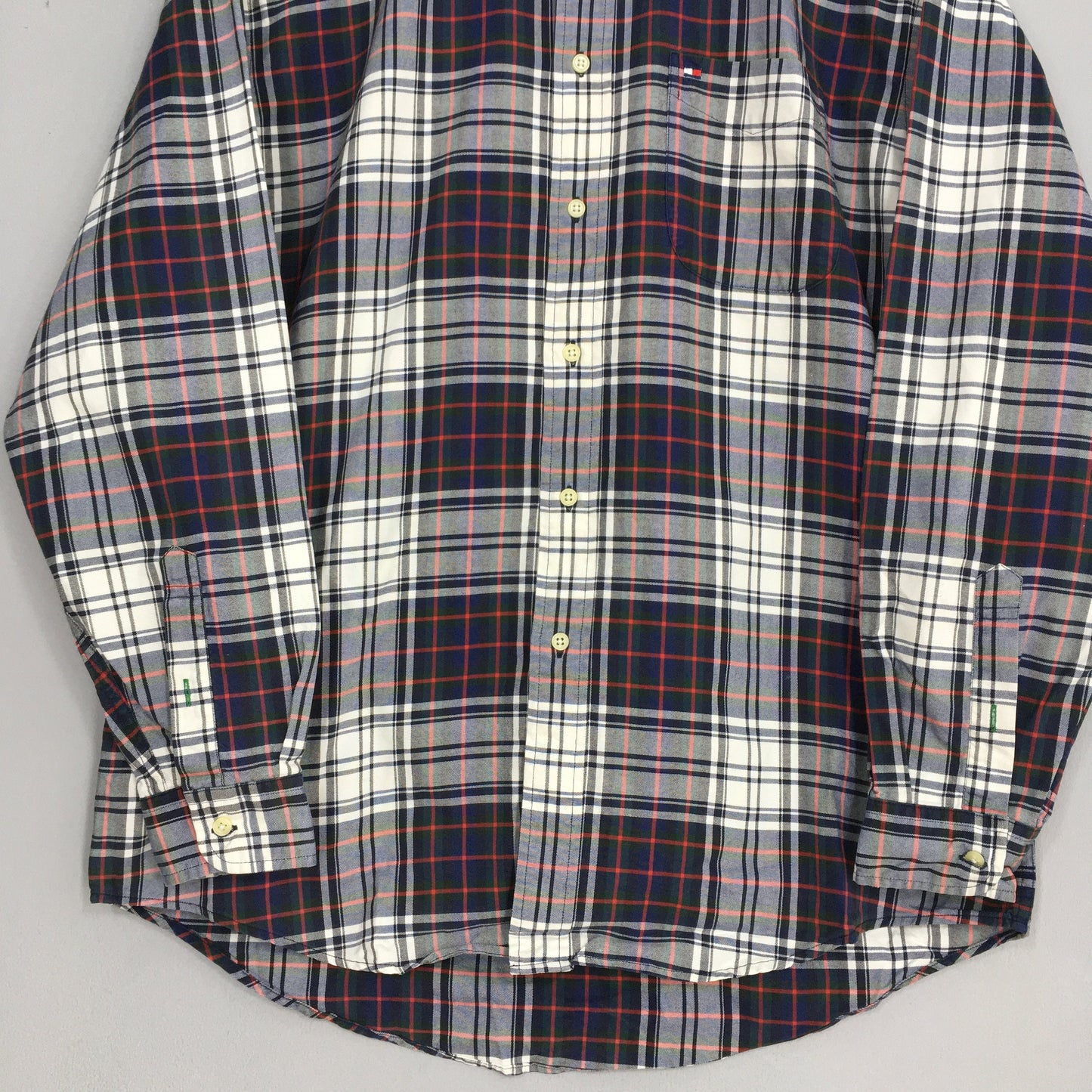 Tommy Hilfiger Plaid Oxfords Mens Medium