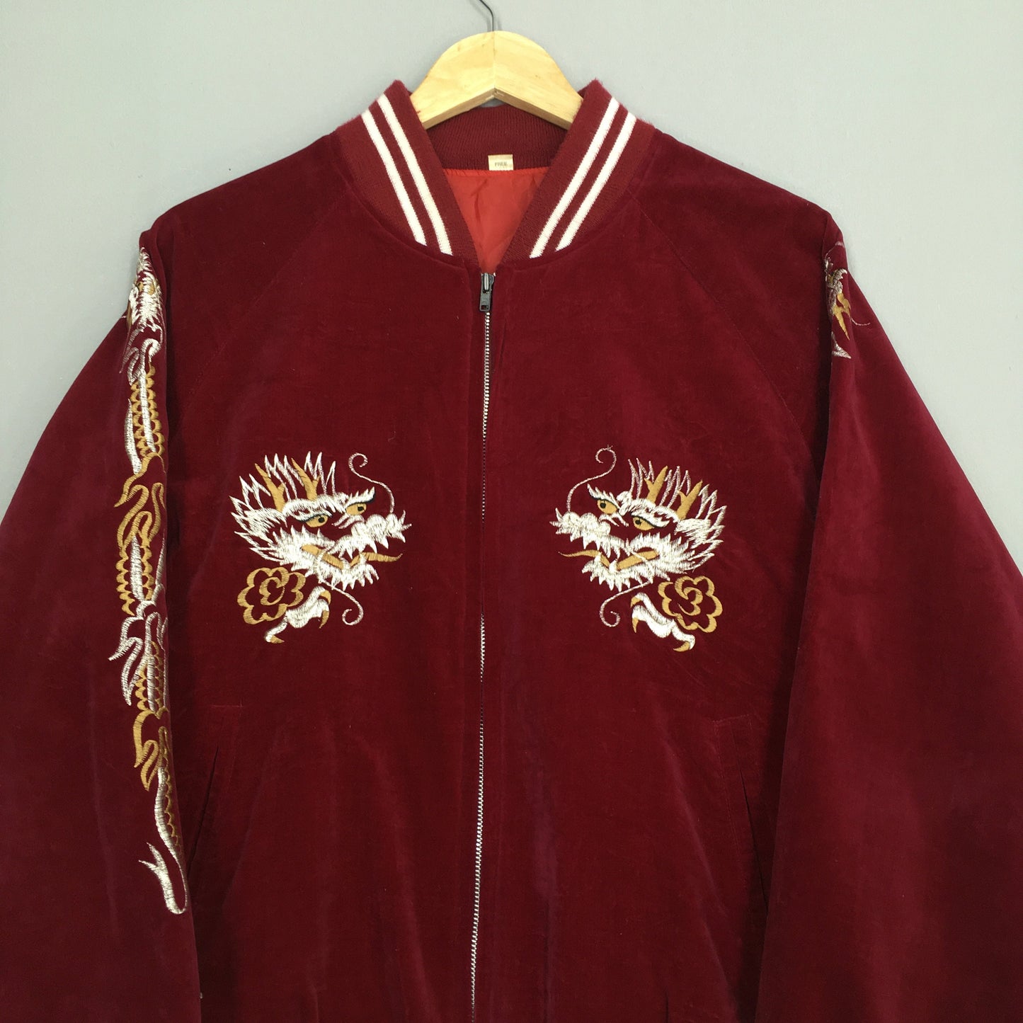 Sukajan Dragon Japan Souvenir Velvet Jacket Large