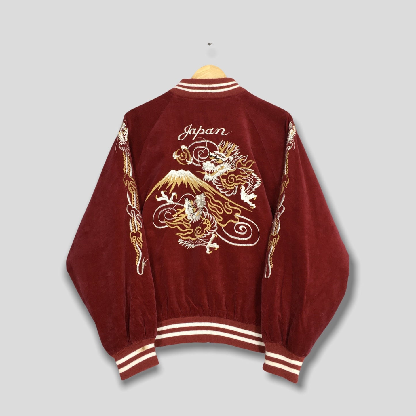 Sukajan Dragon Japan Souvenir Velvet Jacket Large