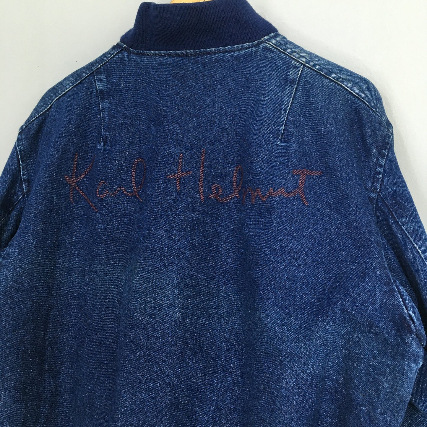 Karl Helmut Bomber Denim Jacket Large