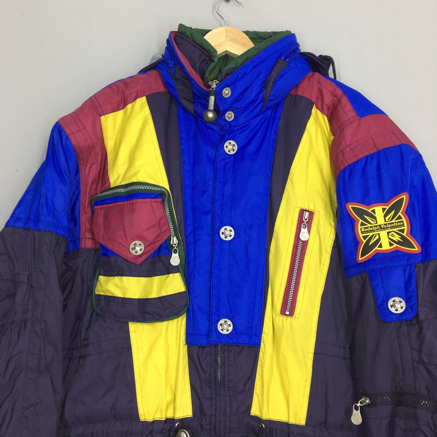 Rudolph Valentino Colorblock Ski Wear Jacket Large