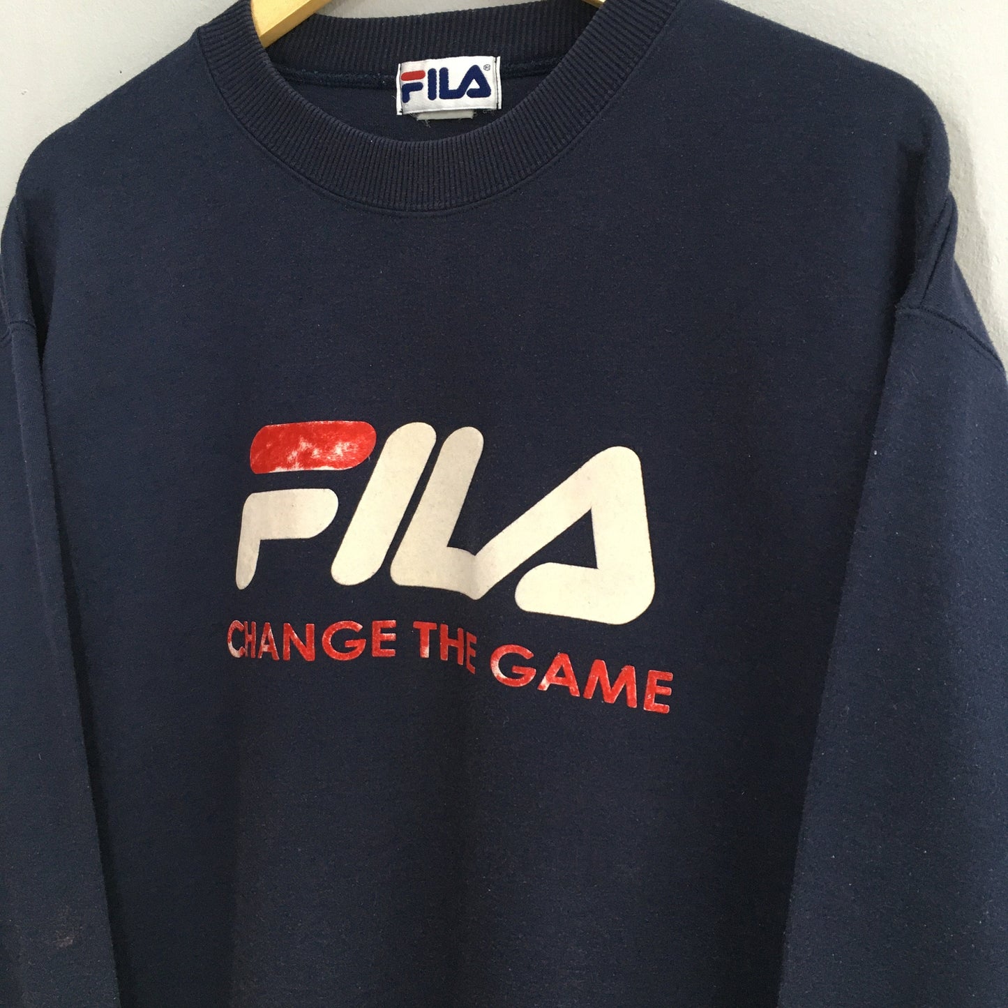 Fila Italia Pullover Sweatshirt Blue Xlarge