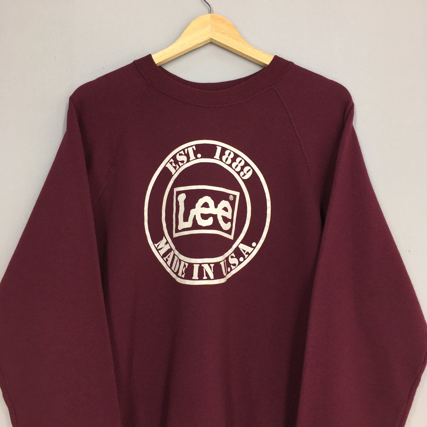 Lee Jeans Sweatshirt Burgundy Large