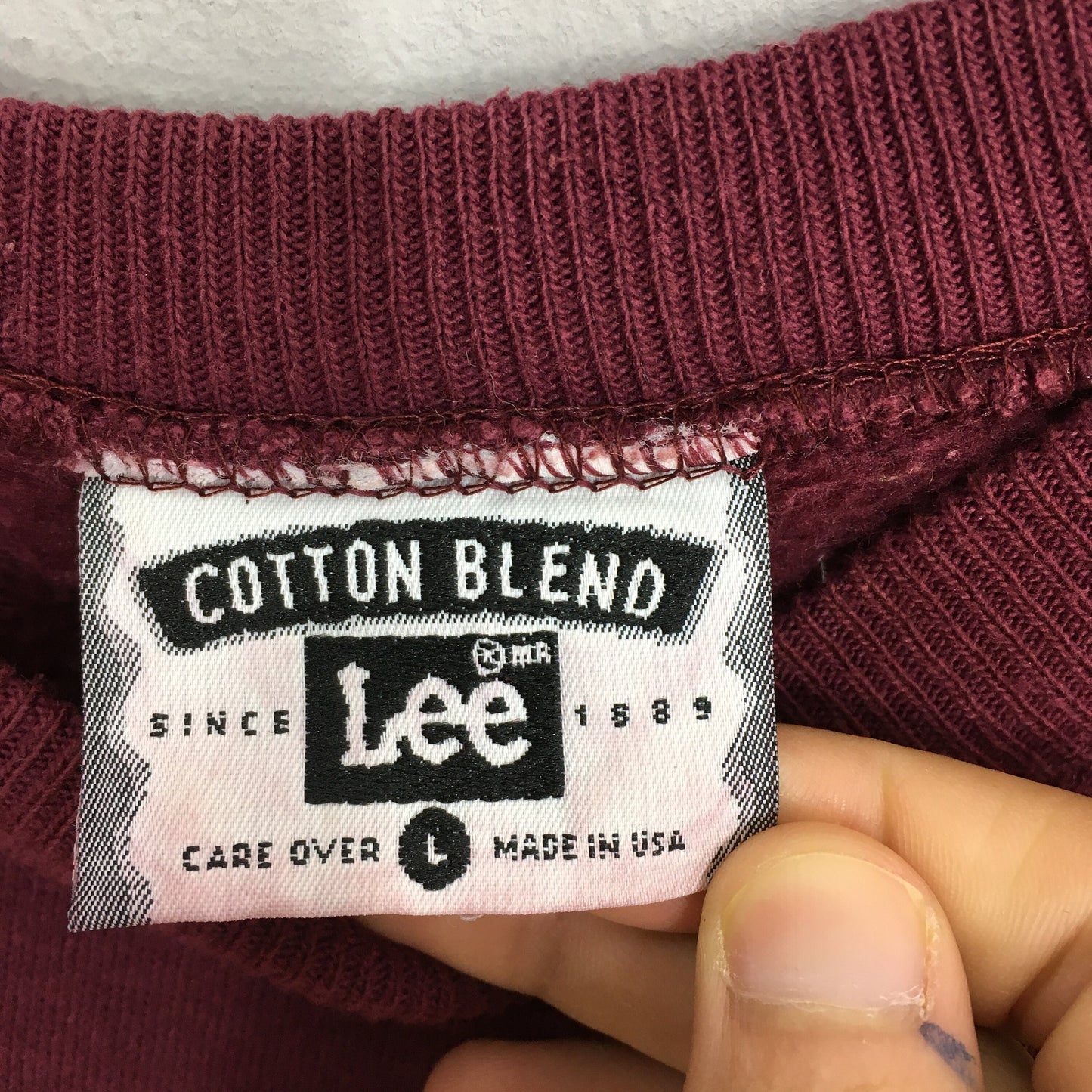 Lee Jeans Sweatshirt Burgundy Large